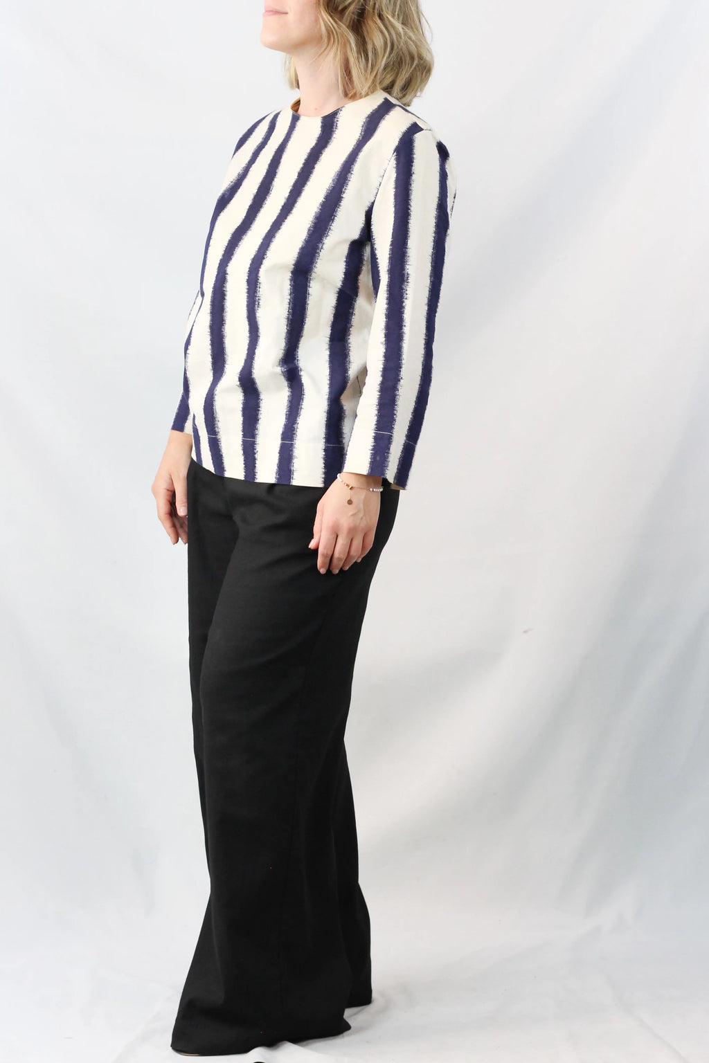 Ikat Stripe Cotton Top