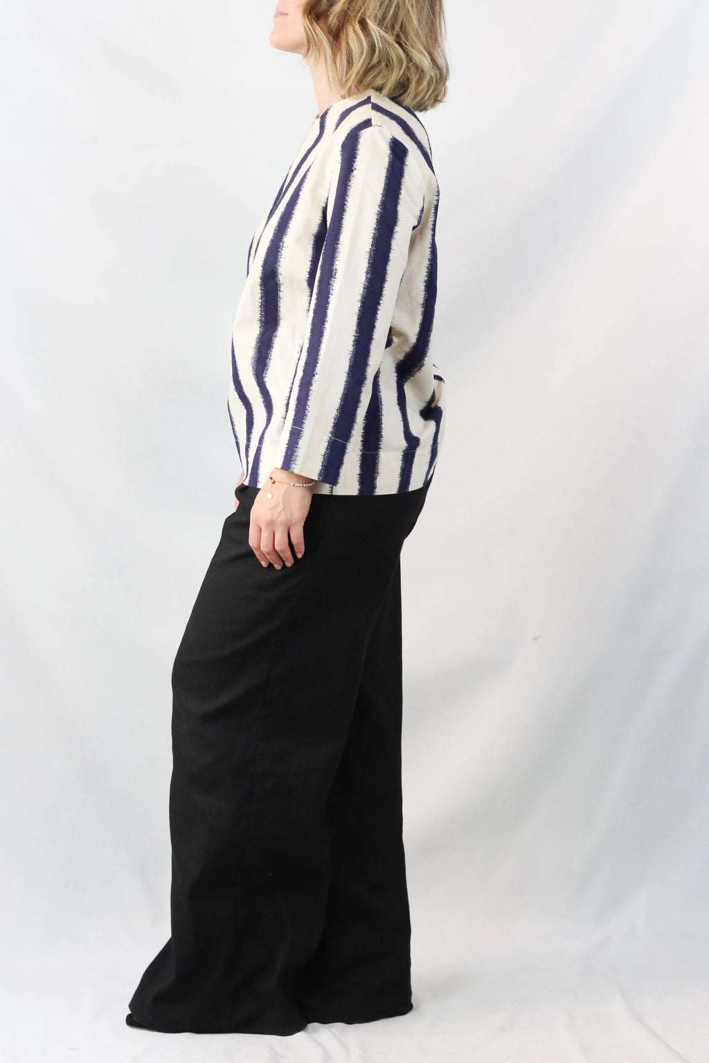 Ikat Stripe Cotton Top