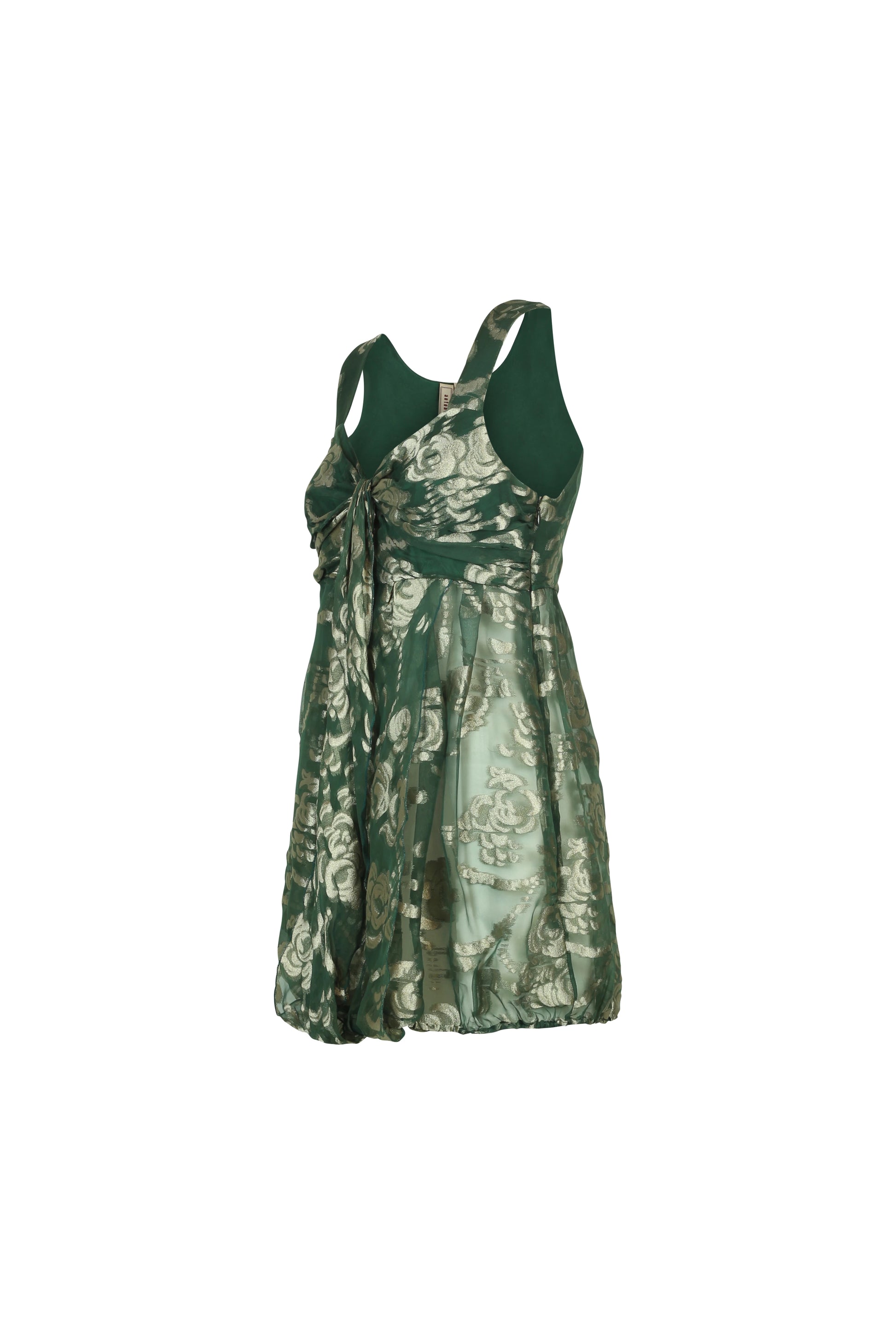 Green and Gold Lurex Sleeveless Top