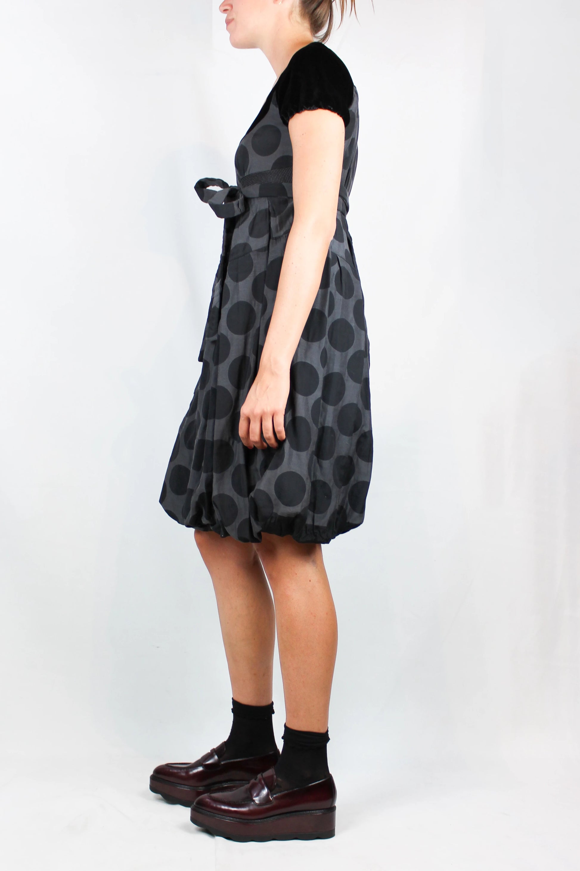 Pois empire cut dress