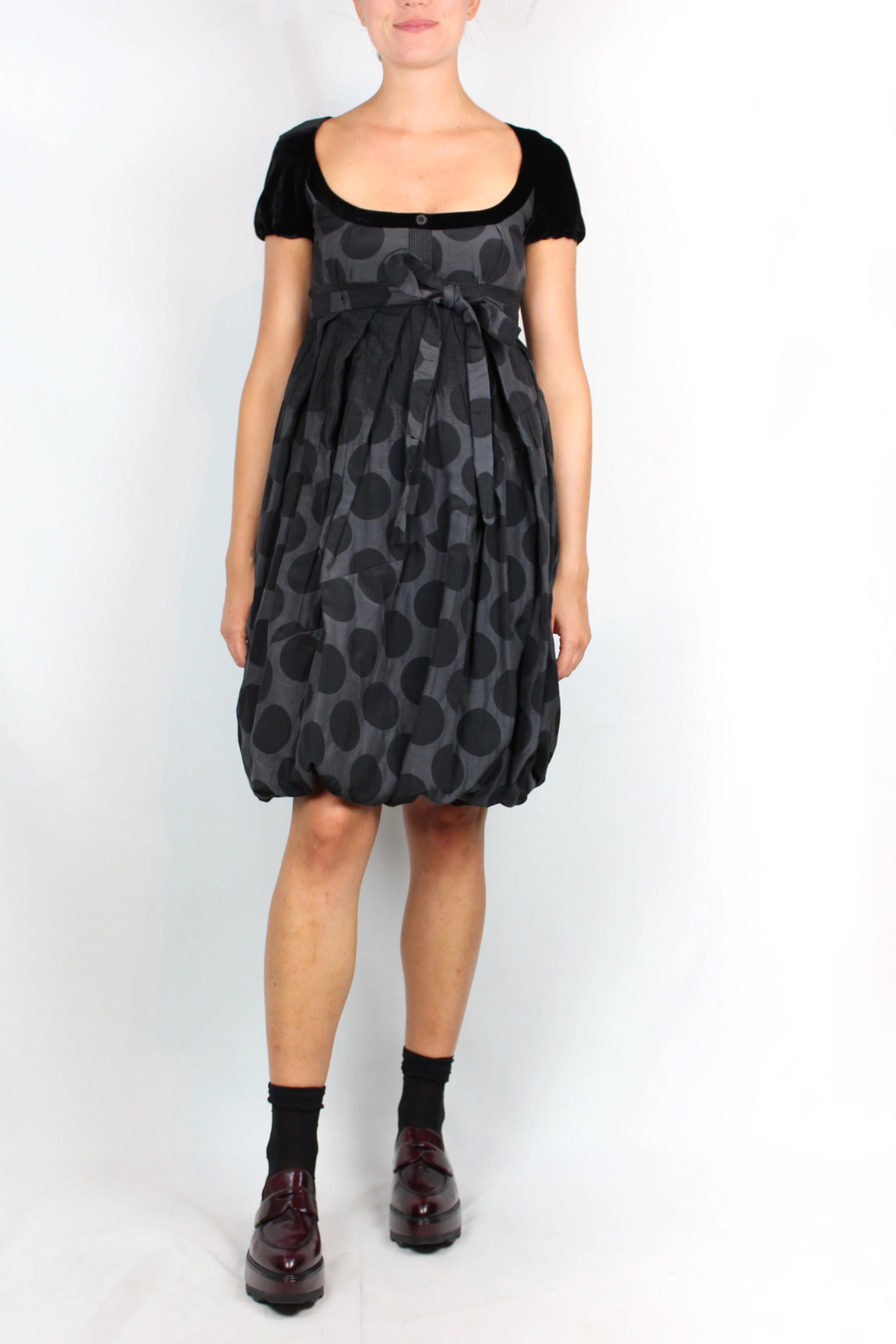 Pois empire cut dress