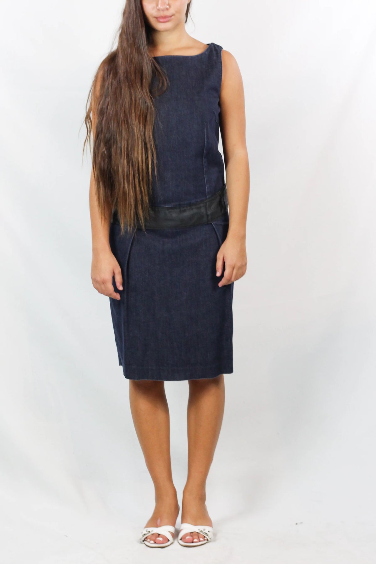 Dark Denim Sleeveless Dress