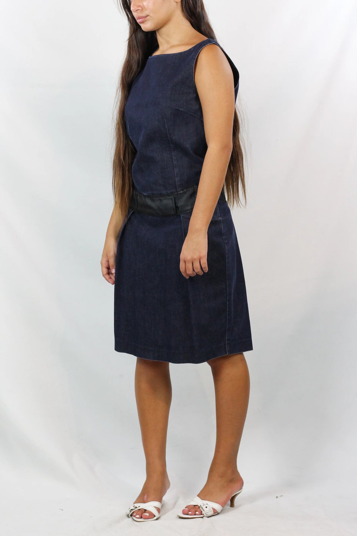 Dark Denim Sleeveless Dress