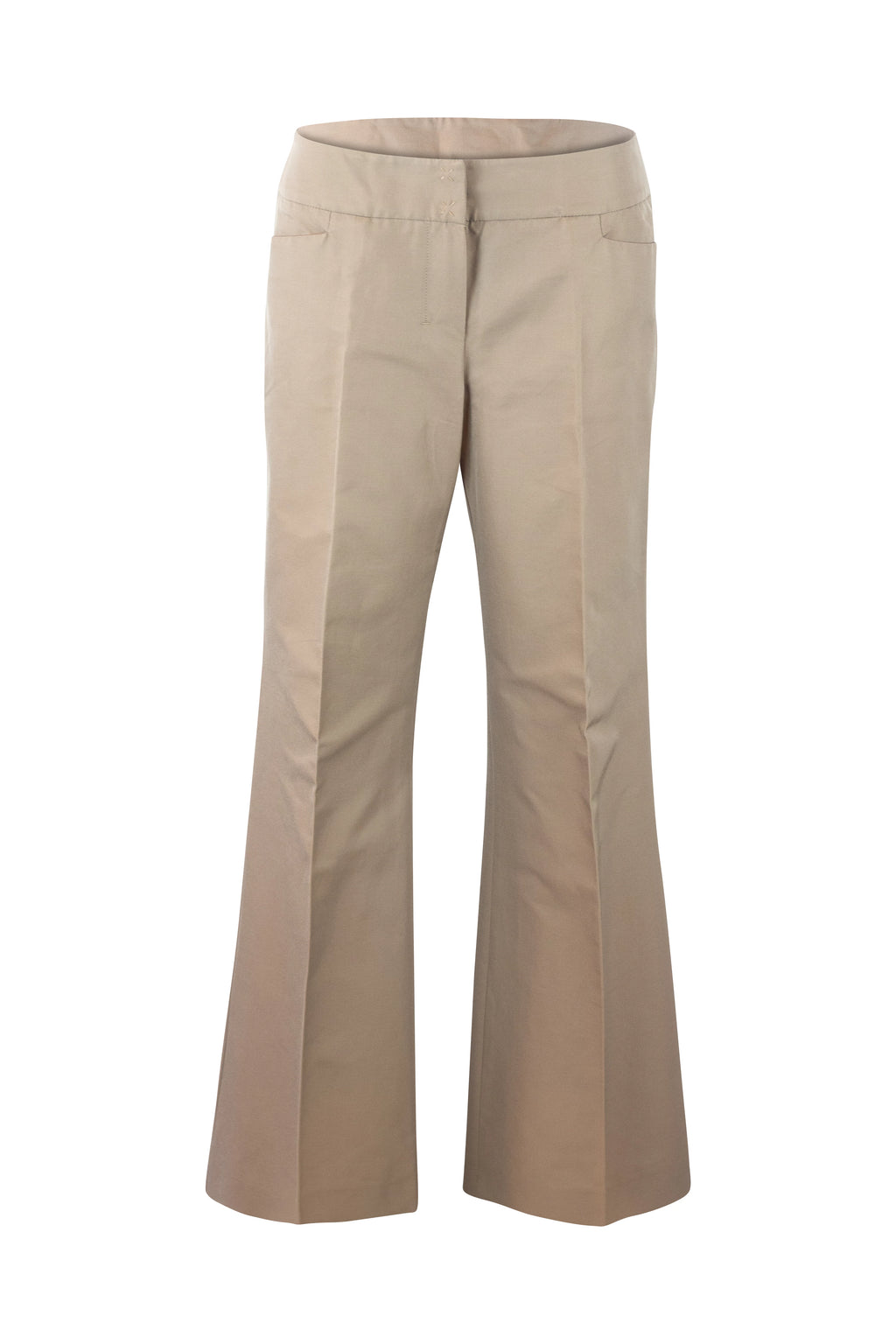 High-Waisted Flared Tailored Trousers