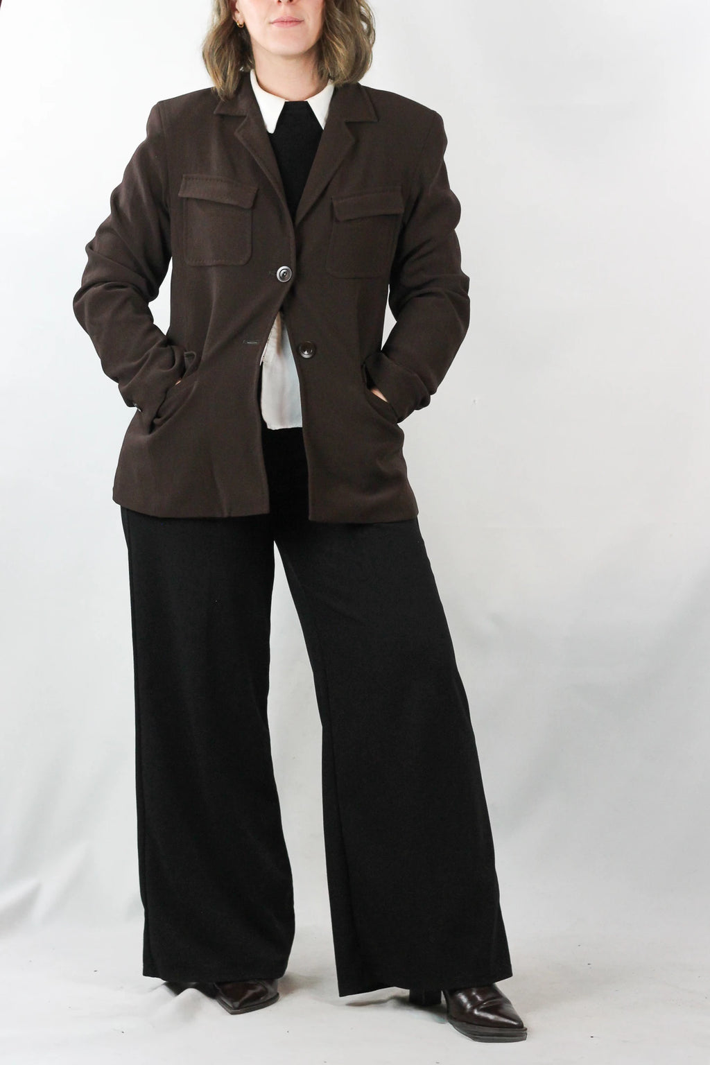Brown Flowy Blazer