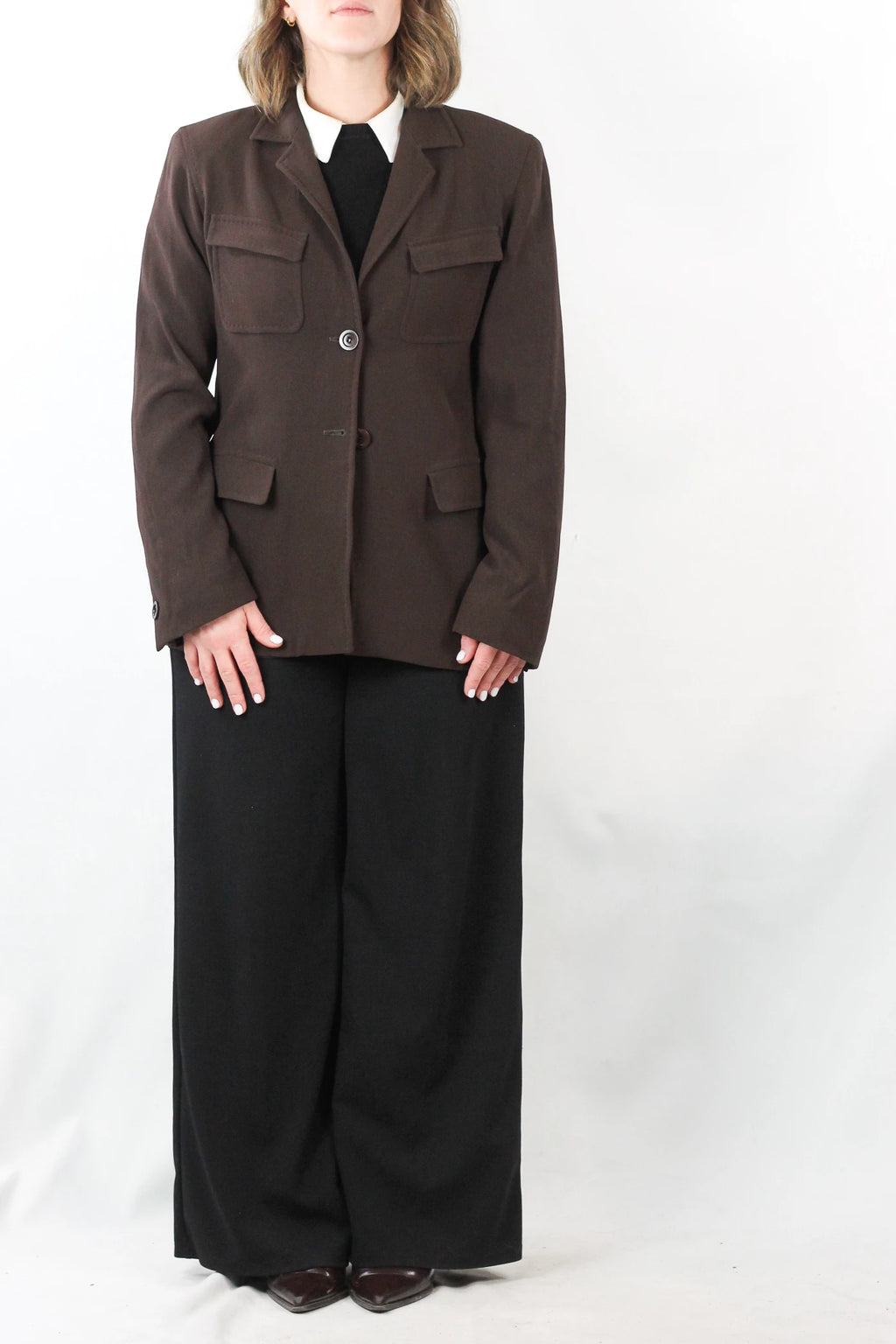 Brown Flowy Blazer