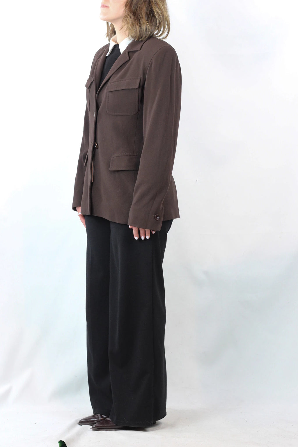 Brown Flowy Blazer