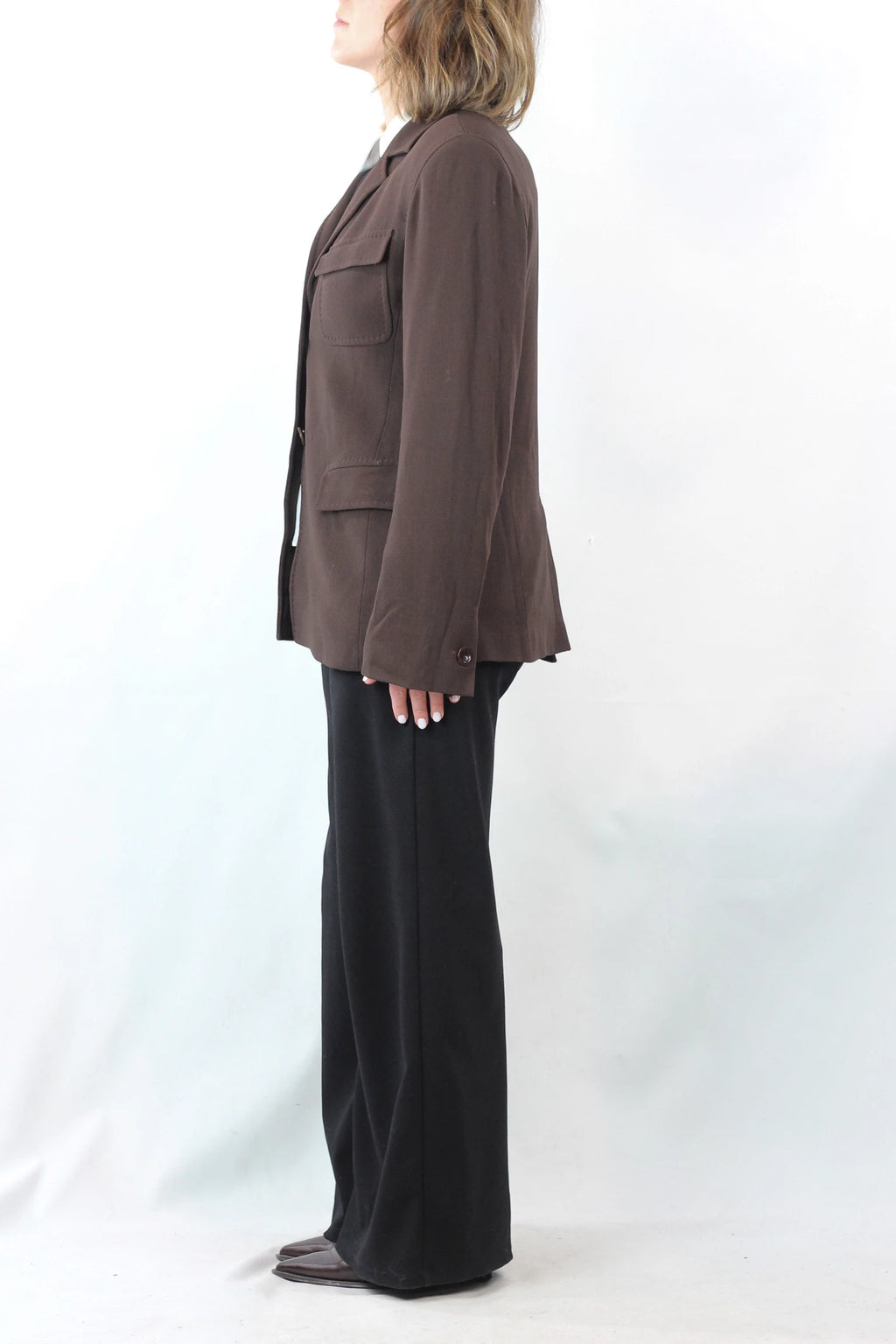 Brown Flowy Blazer