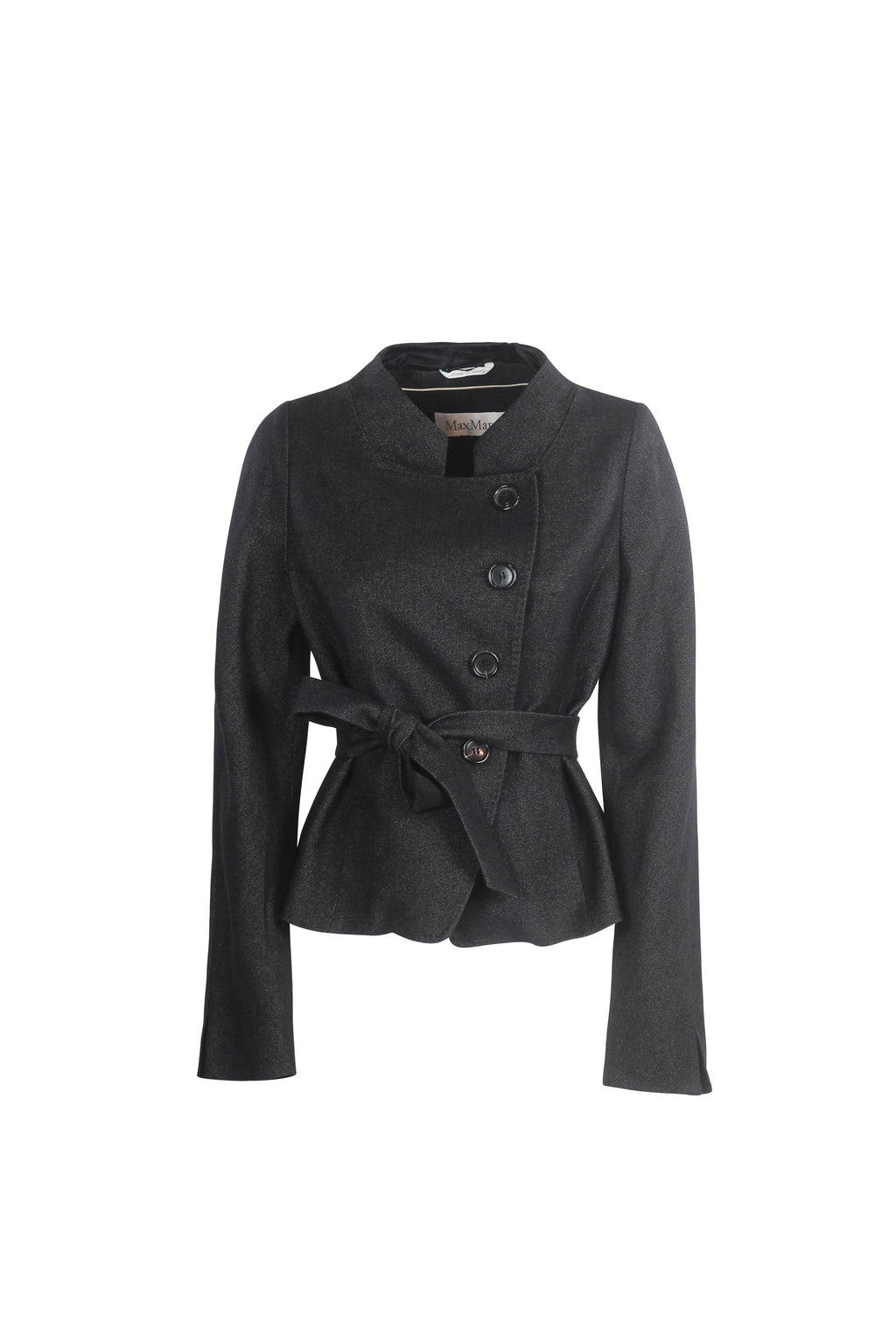 Dark Grey Wool Piqué Jacket