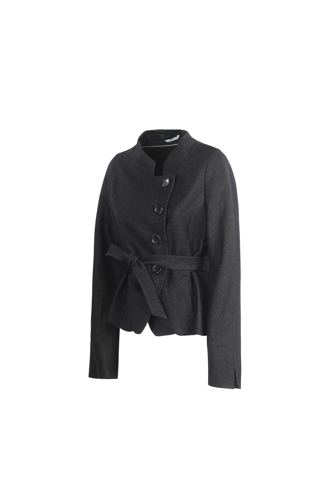 Dark Grey Wool Piqué Jacket