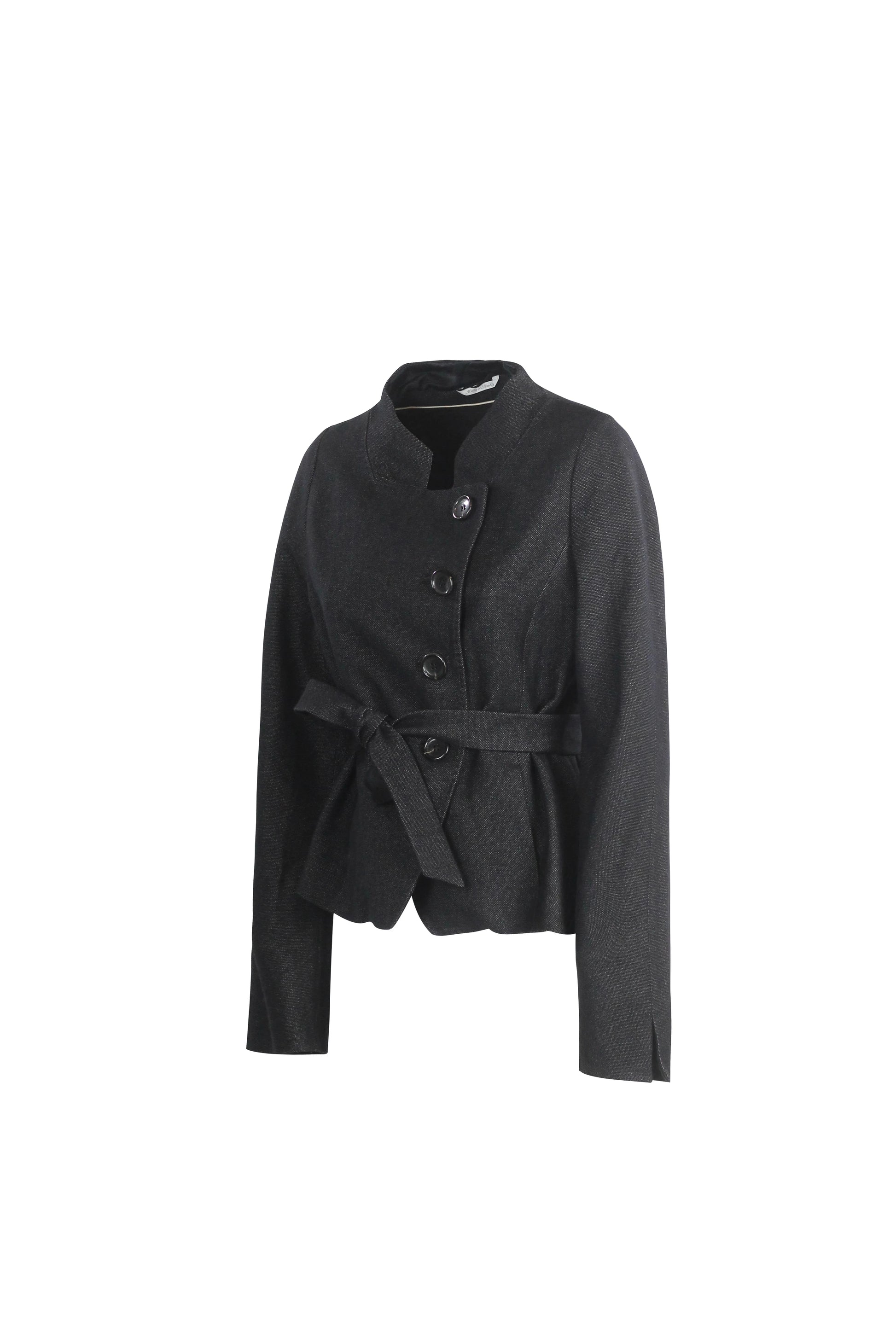 Dark Grey Wool Piqué Jacket