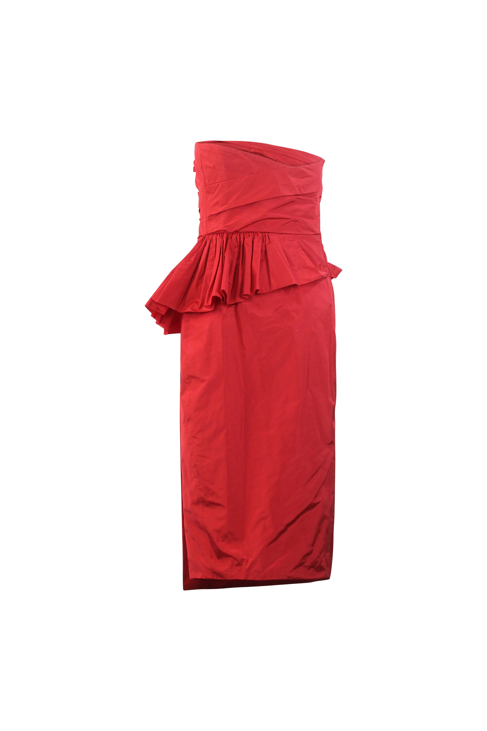 Strapless Asymmetric Evening Dress PreFall2020