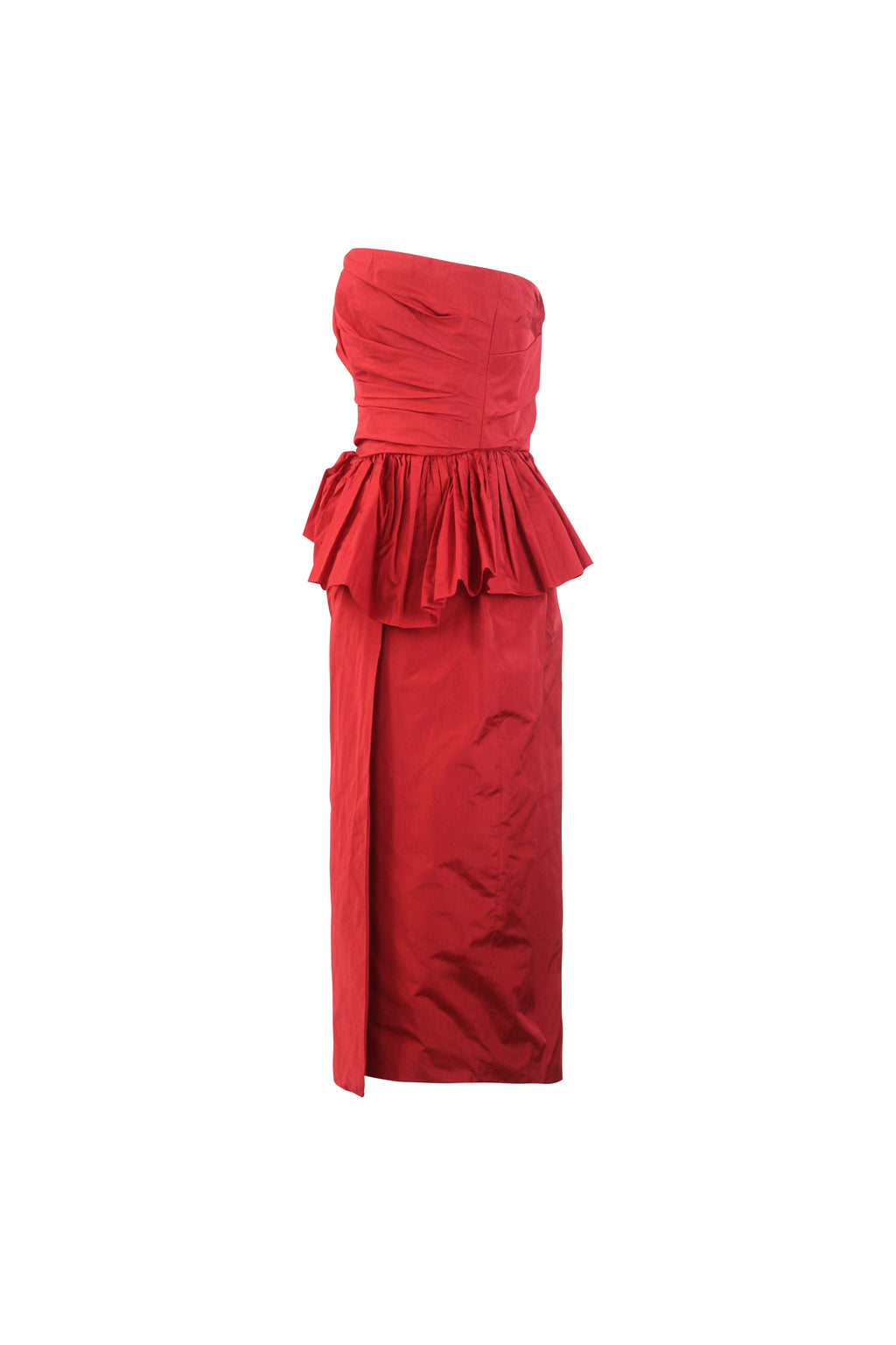 Strapless Asymmetric Evening Dress PreFall2020