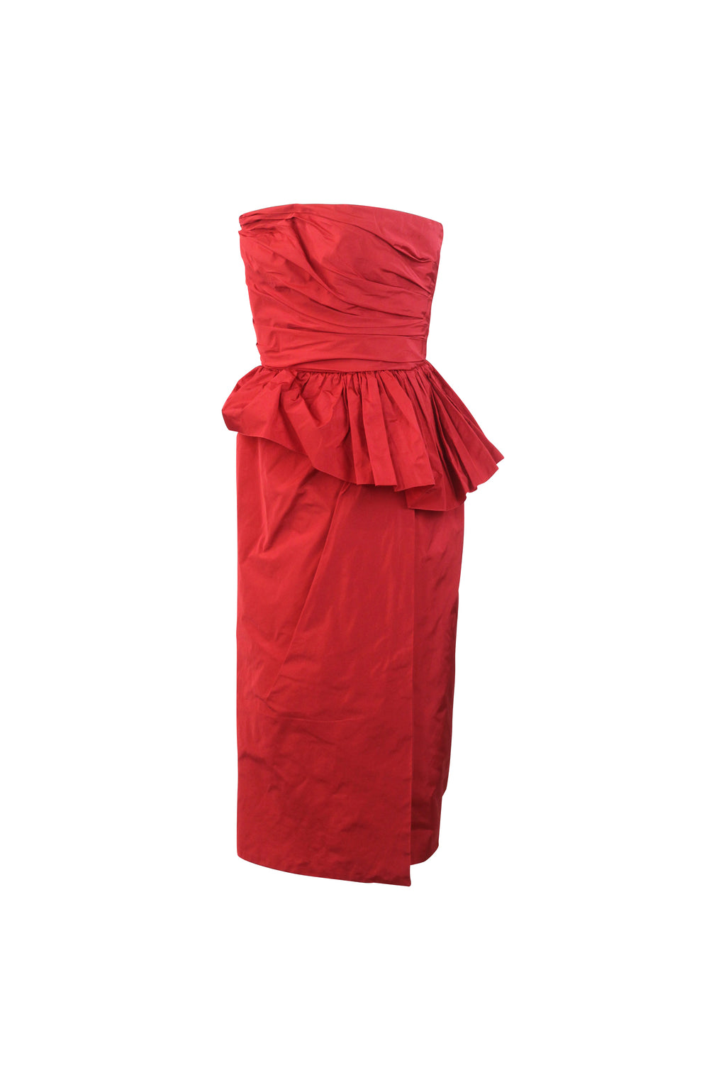 Strapless Asymmetric Evening Dress PreFall2020