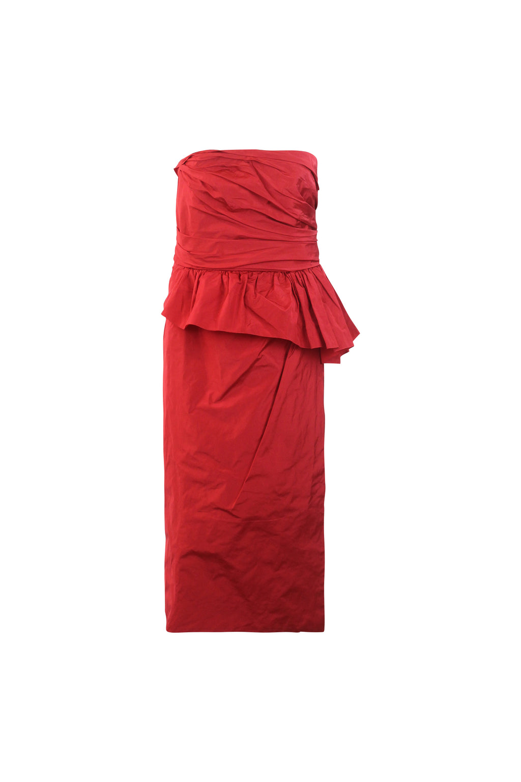 Strapless Asymmetric Evening Dress PreFall2020