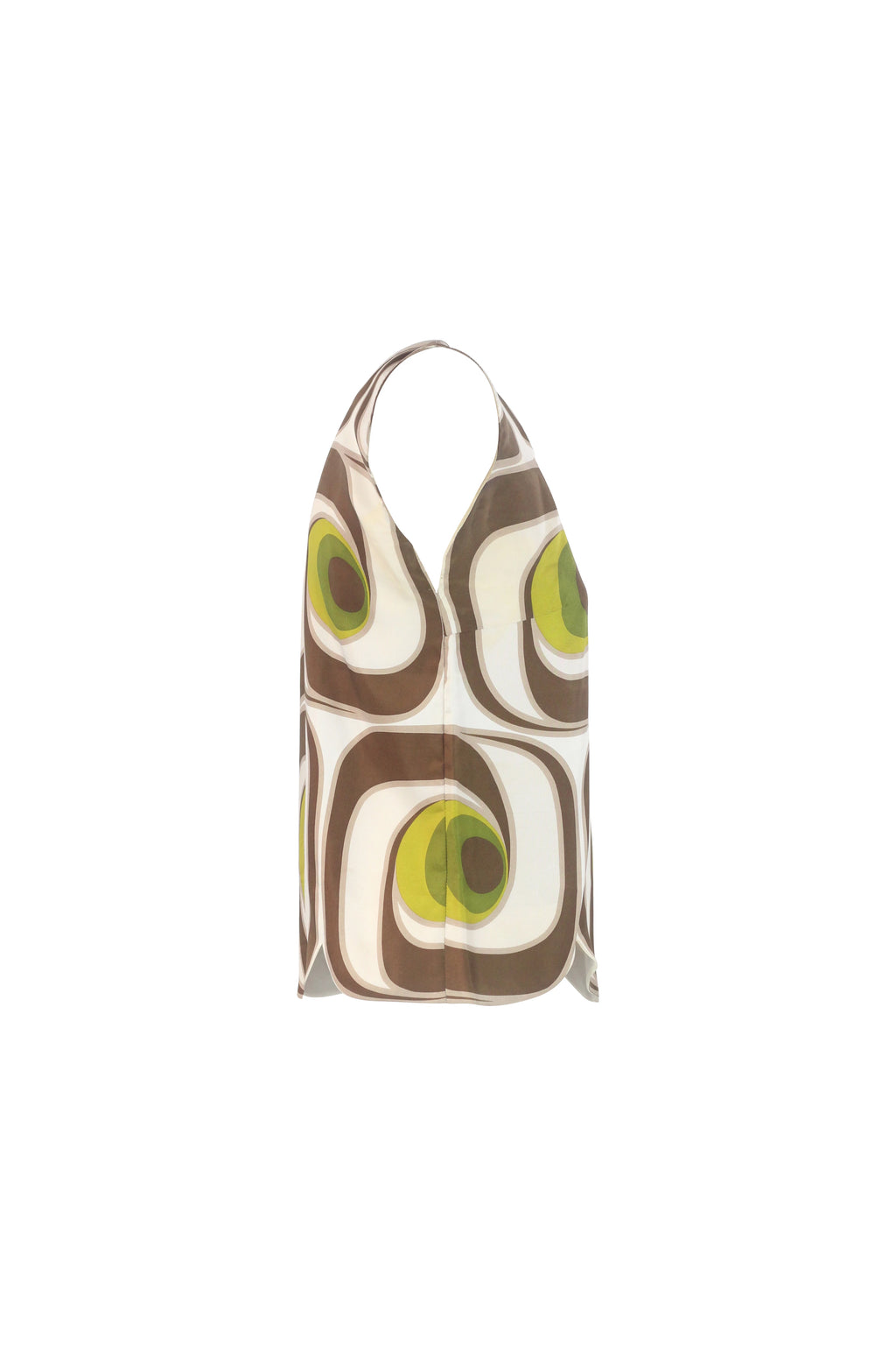 Silk Op-Art Print Sleeveless Top SS2005