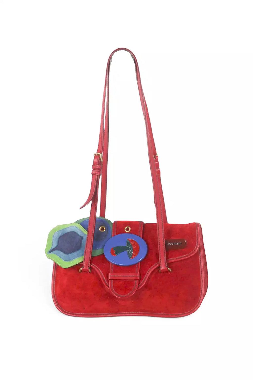 Red Suede Shoulder Bag SS2005