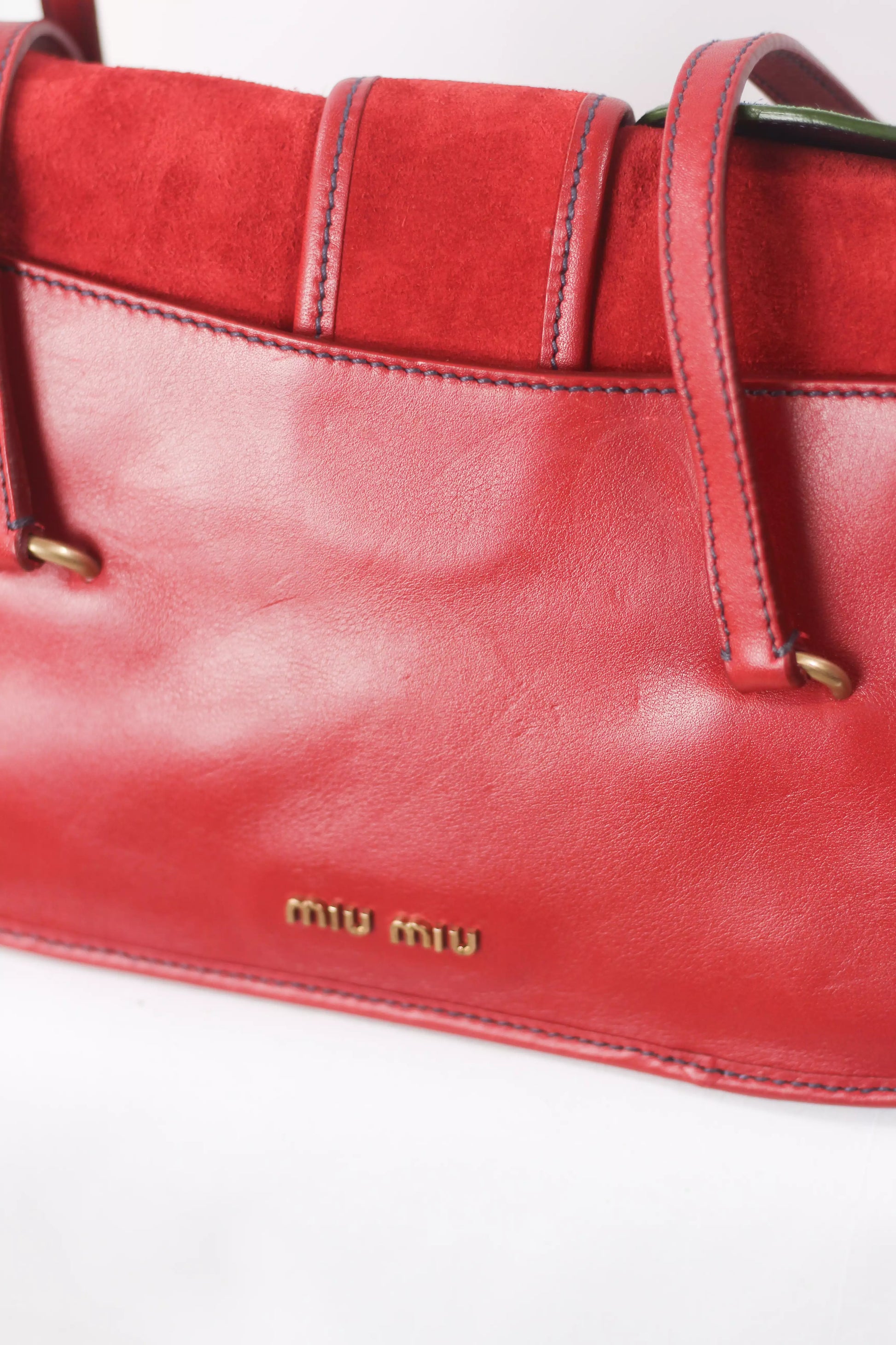 Red Suede Shoulder Bag SS2005
