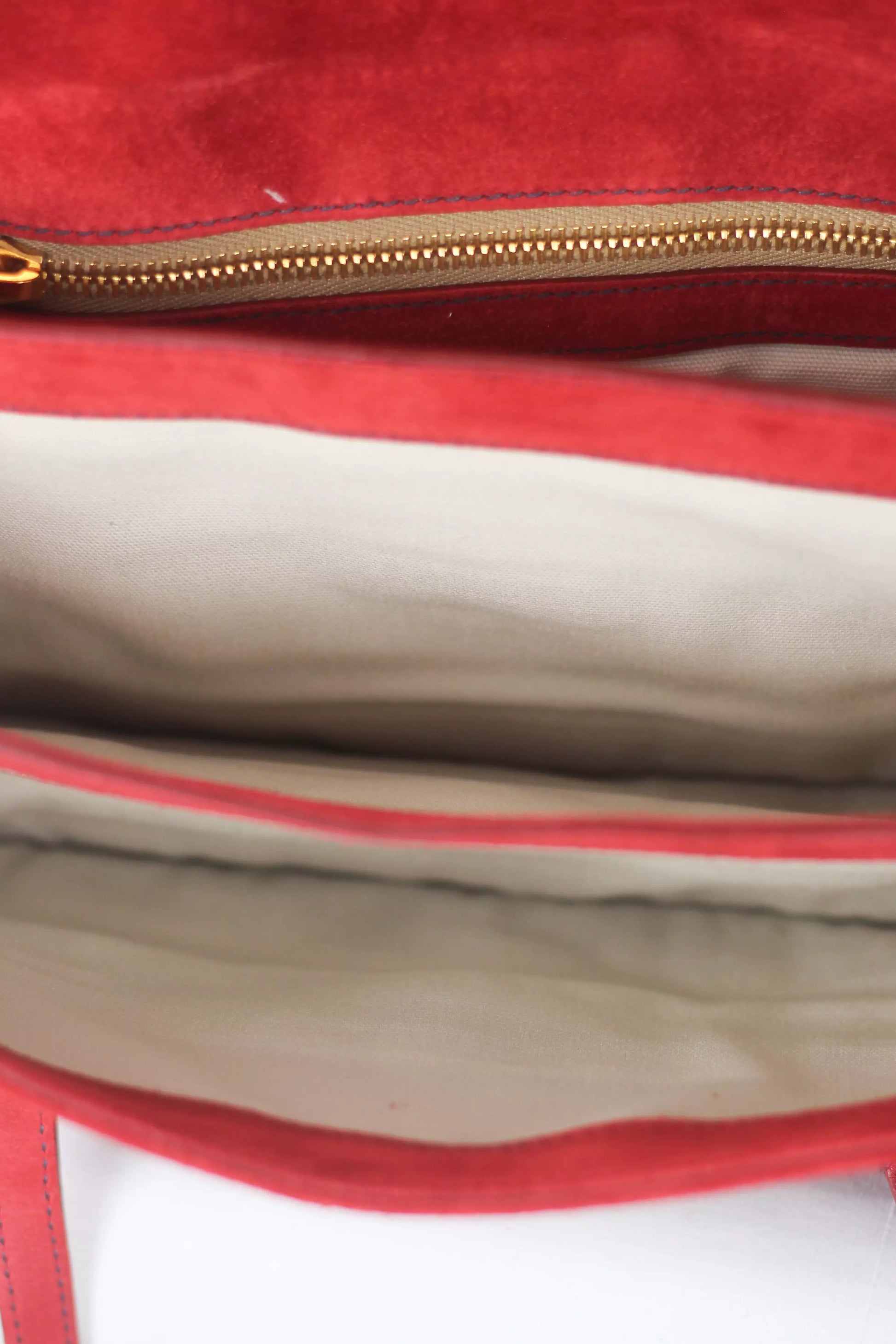 Red Suede Shoulder Bag SS2005