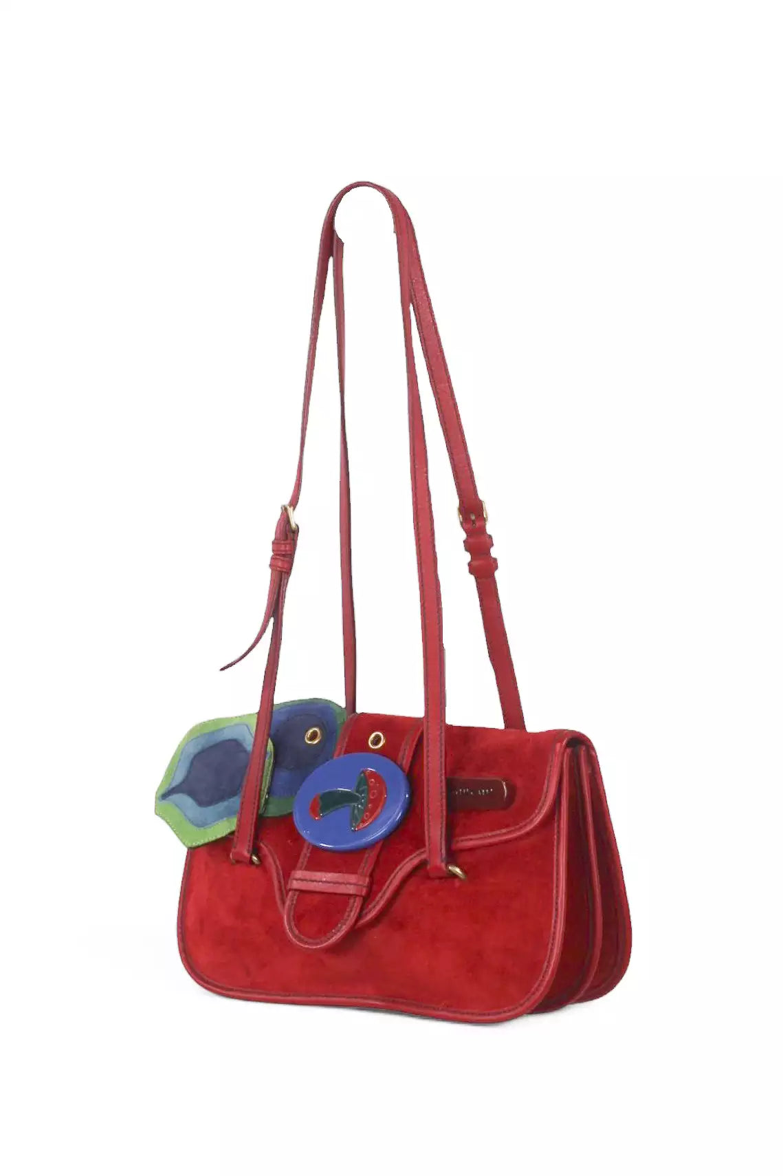 Red Suede Shoulder Bag SS2005