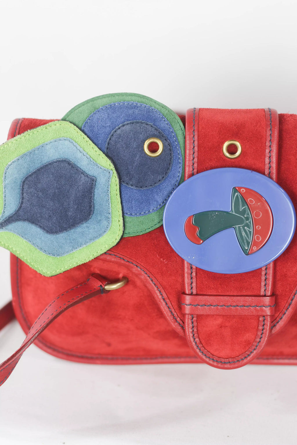 Red Suede Shoulder Bag SS2005