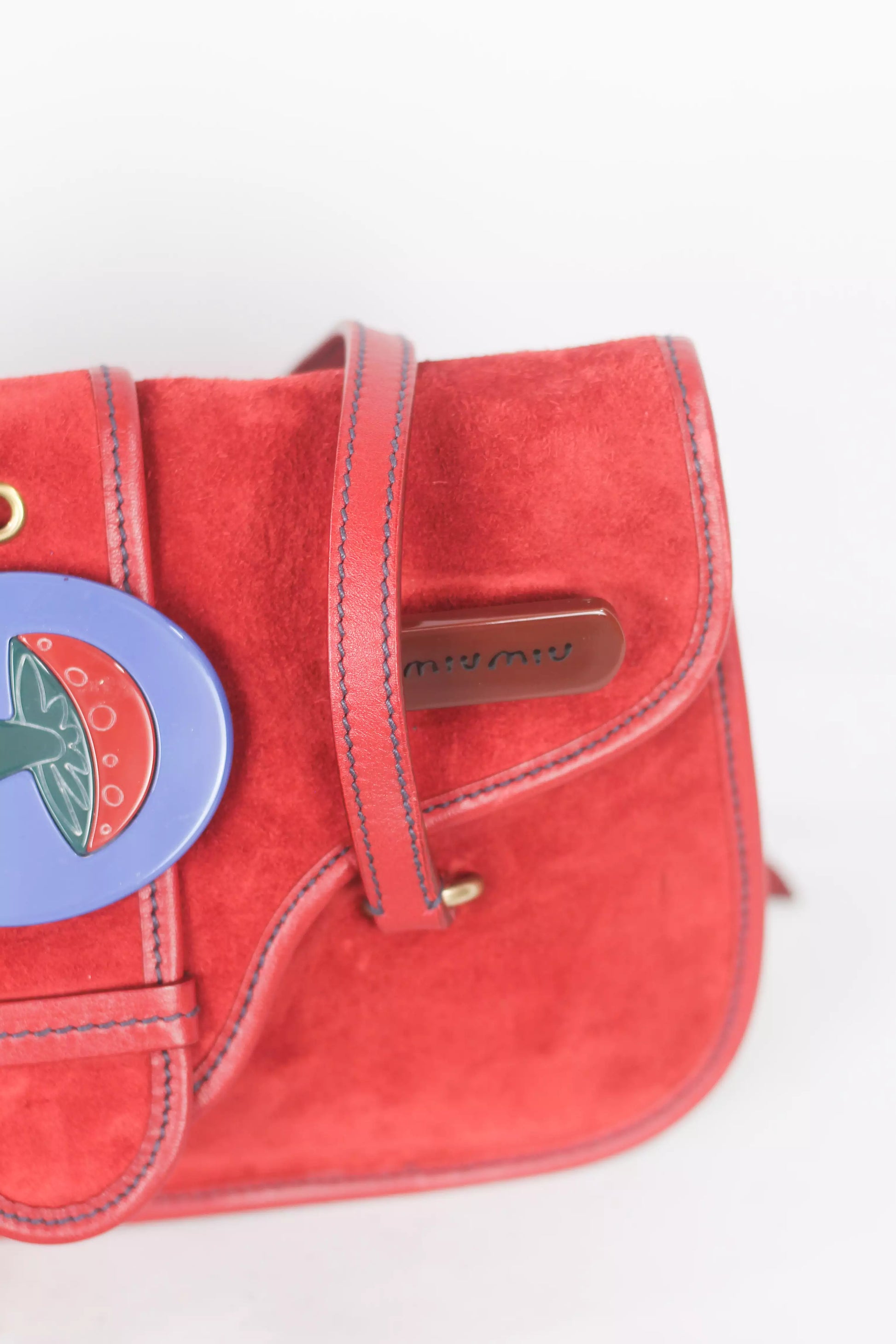 Red Suede Shoulder Bag SS2005