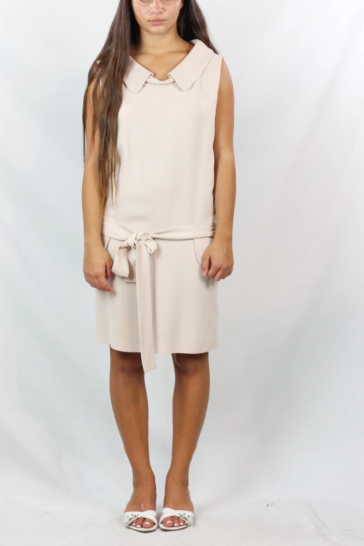 Cream Sculptural Wrap Dress FW2009