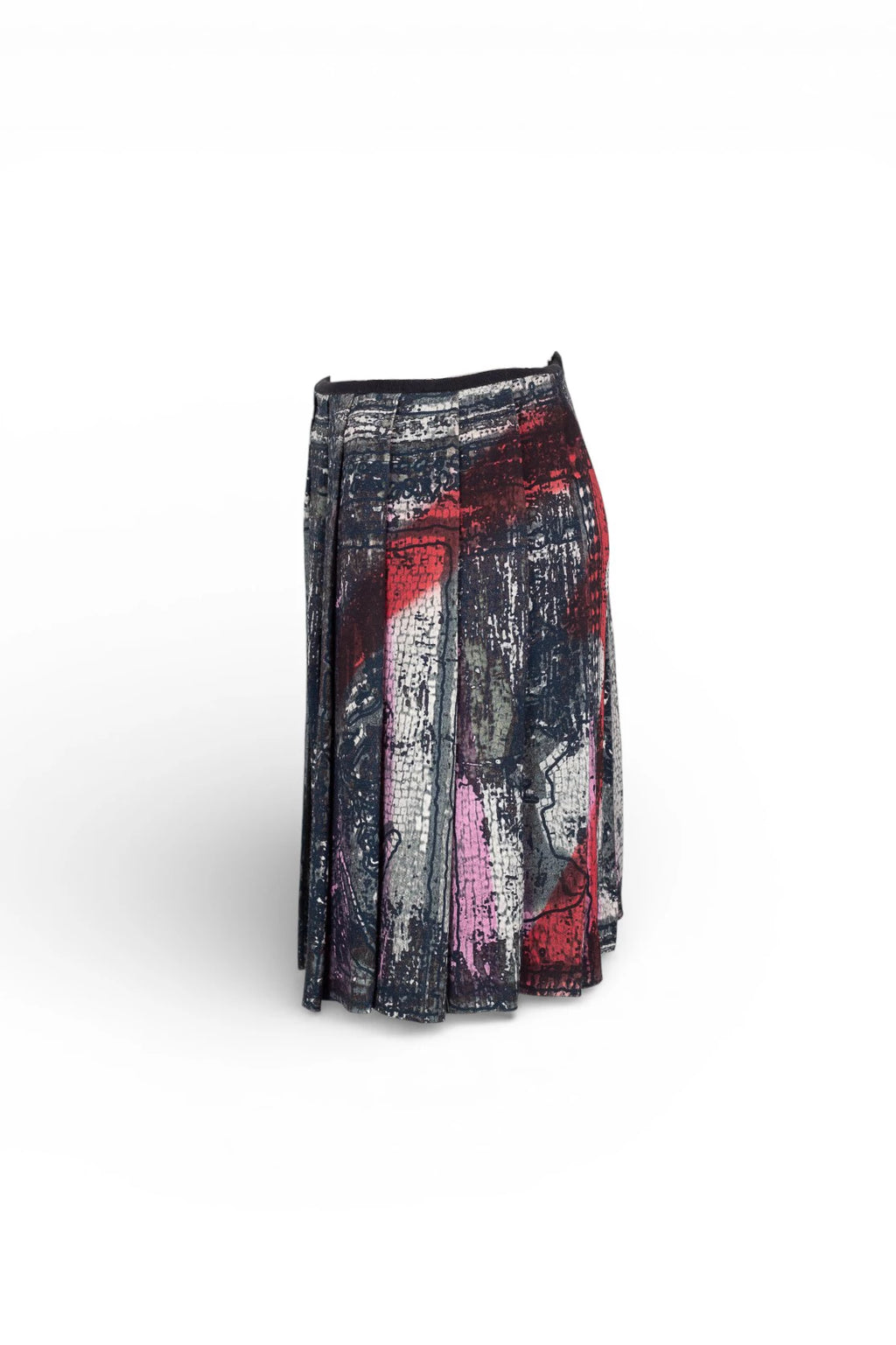 Pleated Silk Skirt with Roman Mosaic SS2009