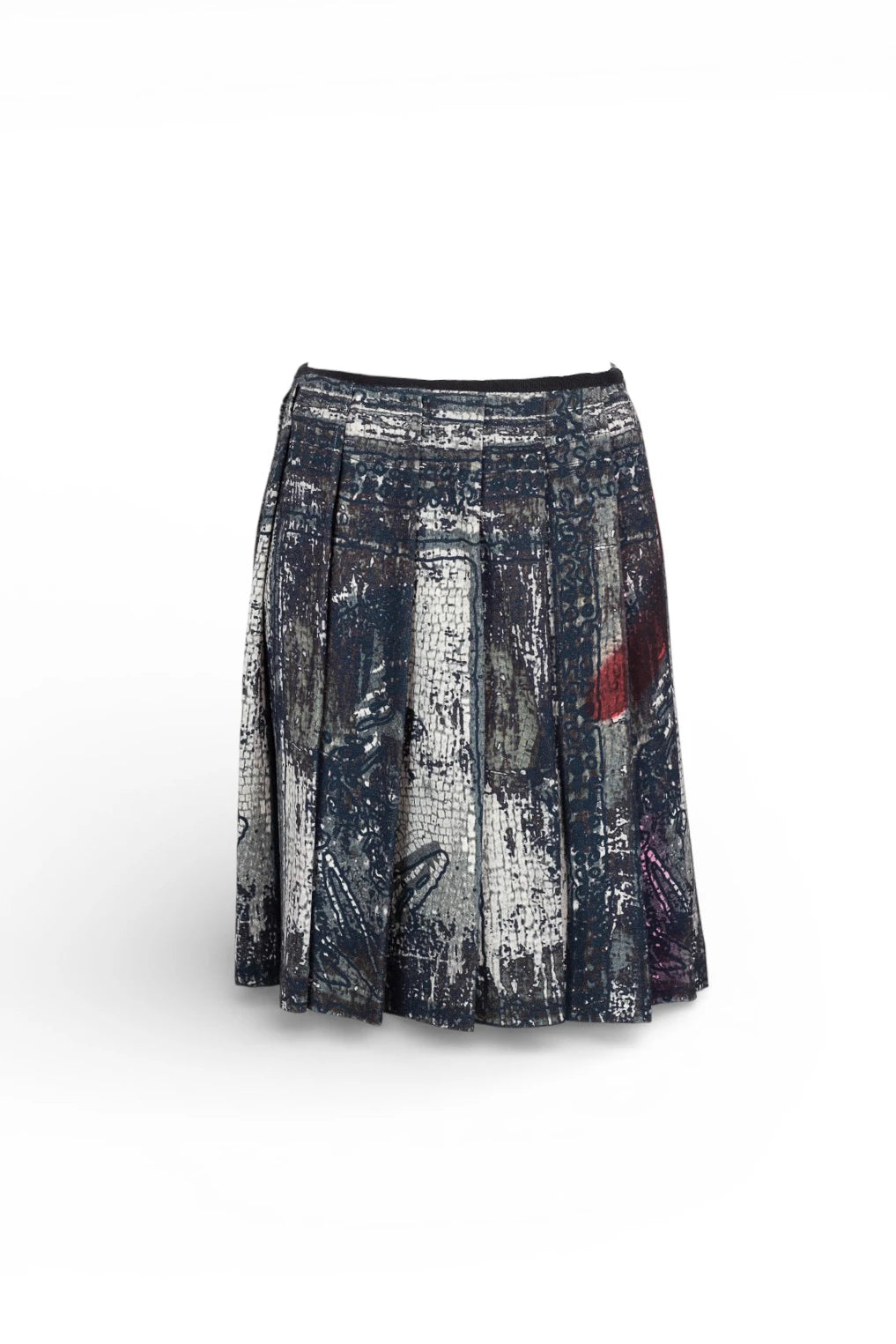 Pleated Silk Skirt with Roman Mosaic SS2009