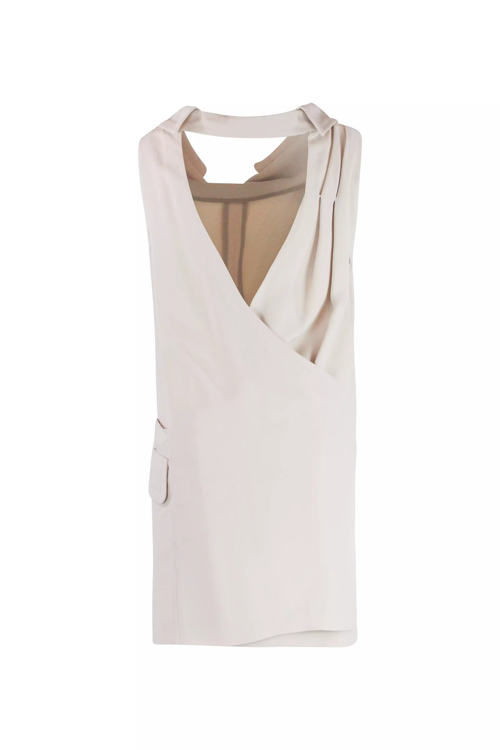 Cream Sculptural Wrap Dress FW2009