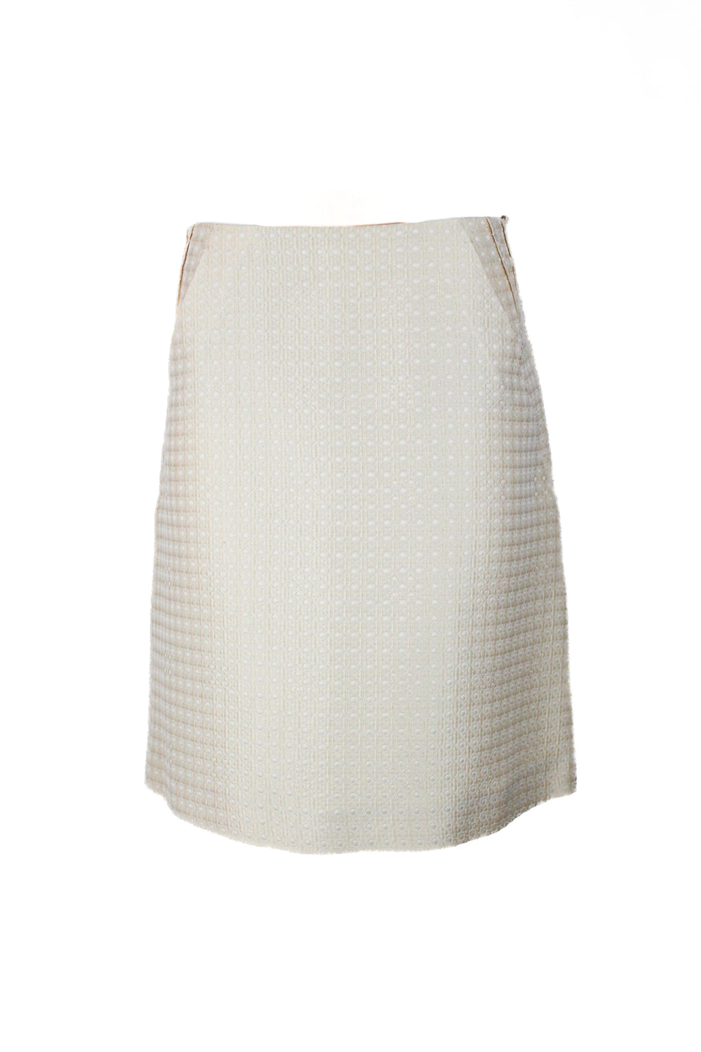 Floral A-Line Skirt in Silk and Cotton