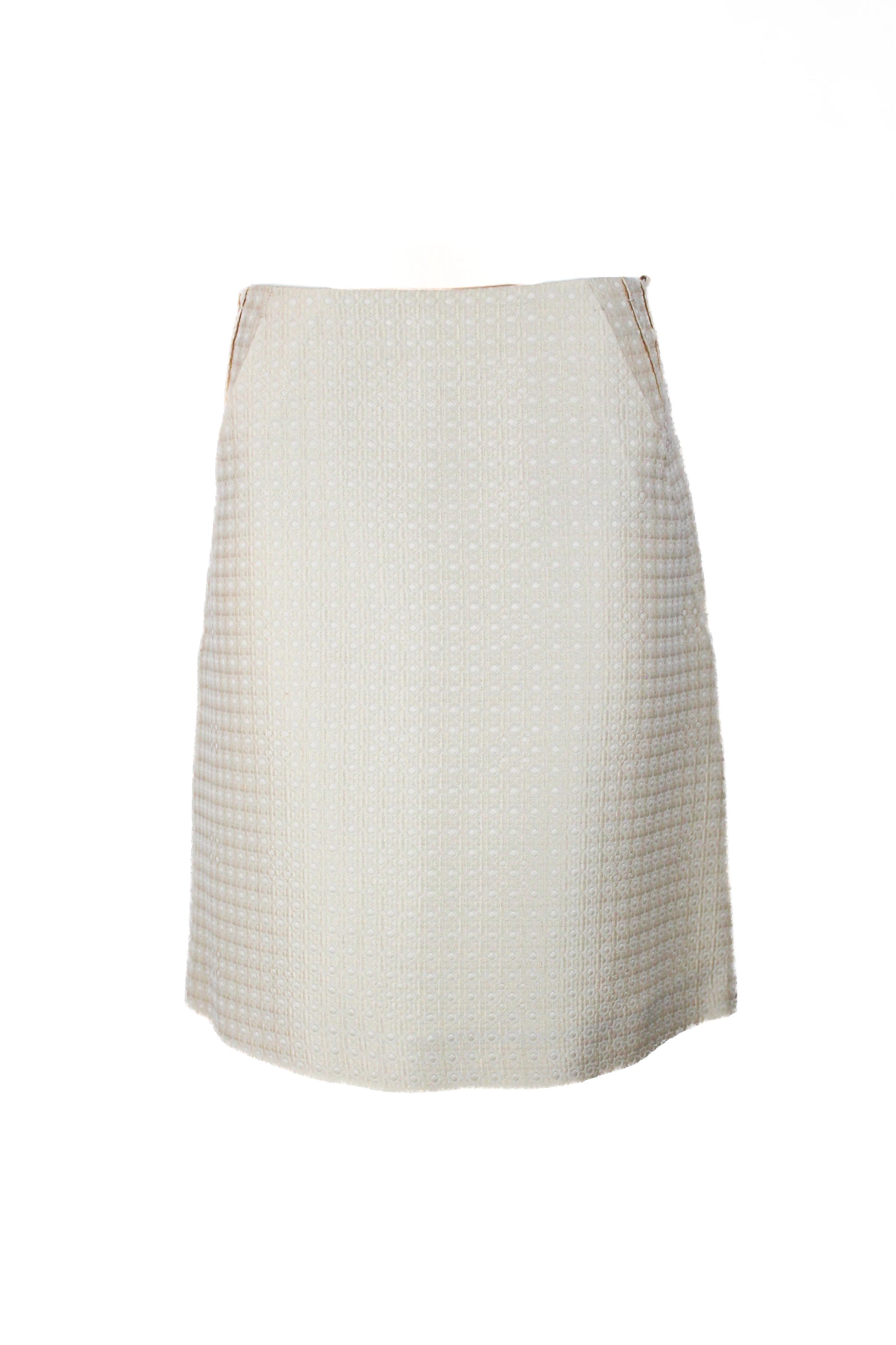 Floral A-Line Skirt in Silk and Cotton