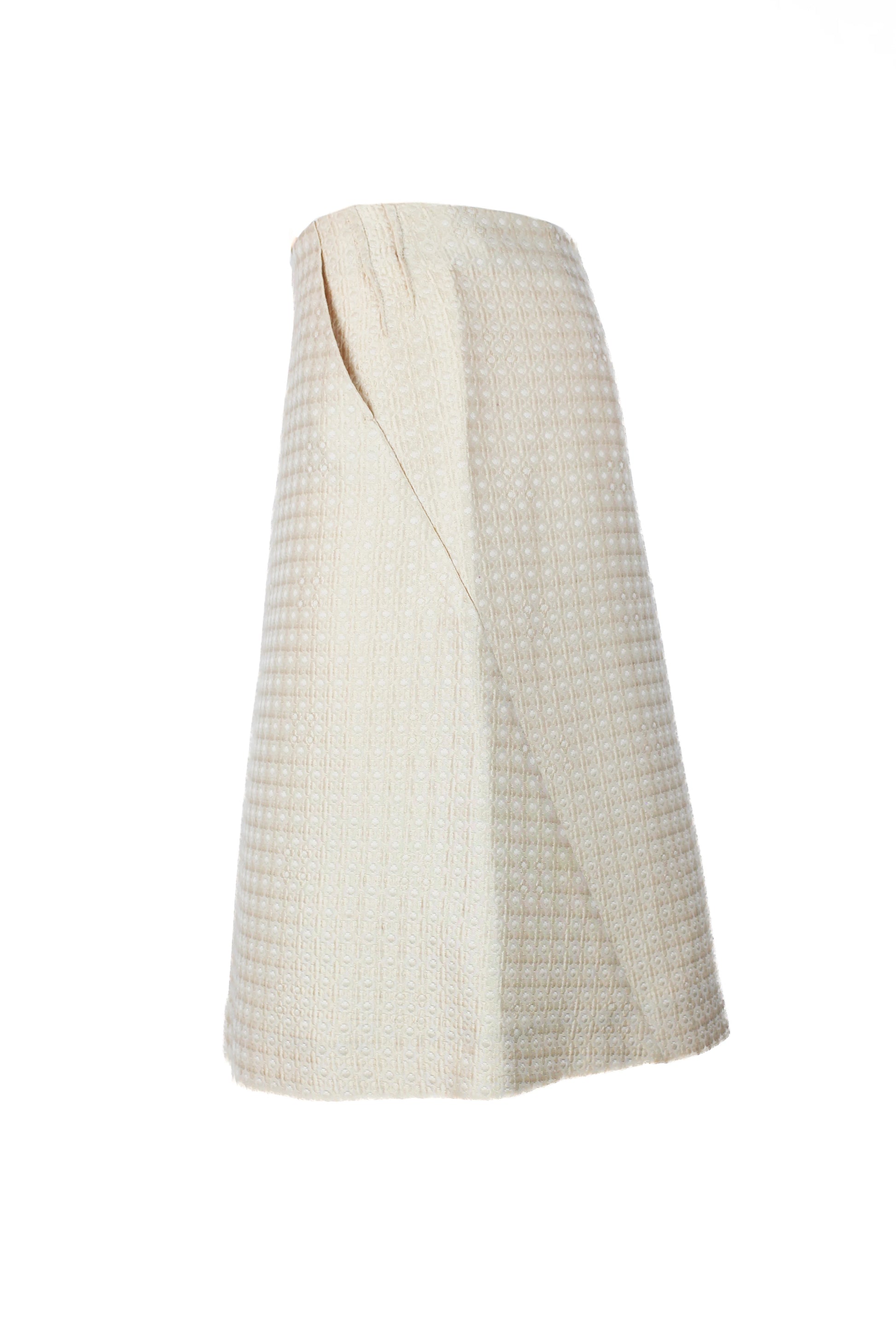 Floral A-Line Skirt in Silk and Cotton