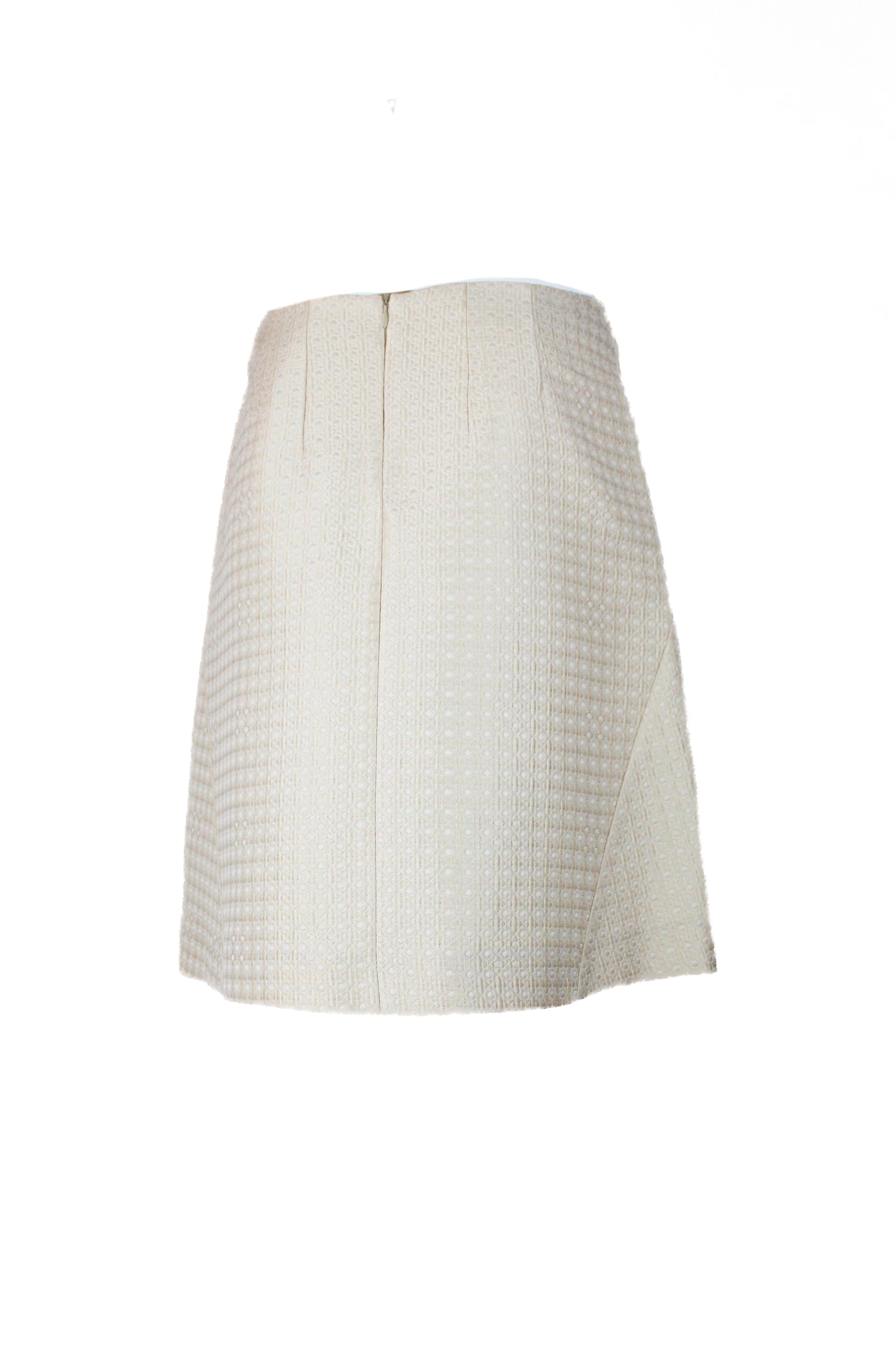 Floral A-Line Skirt in Silk and Cotton