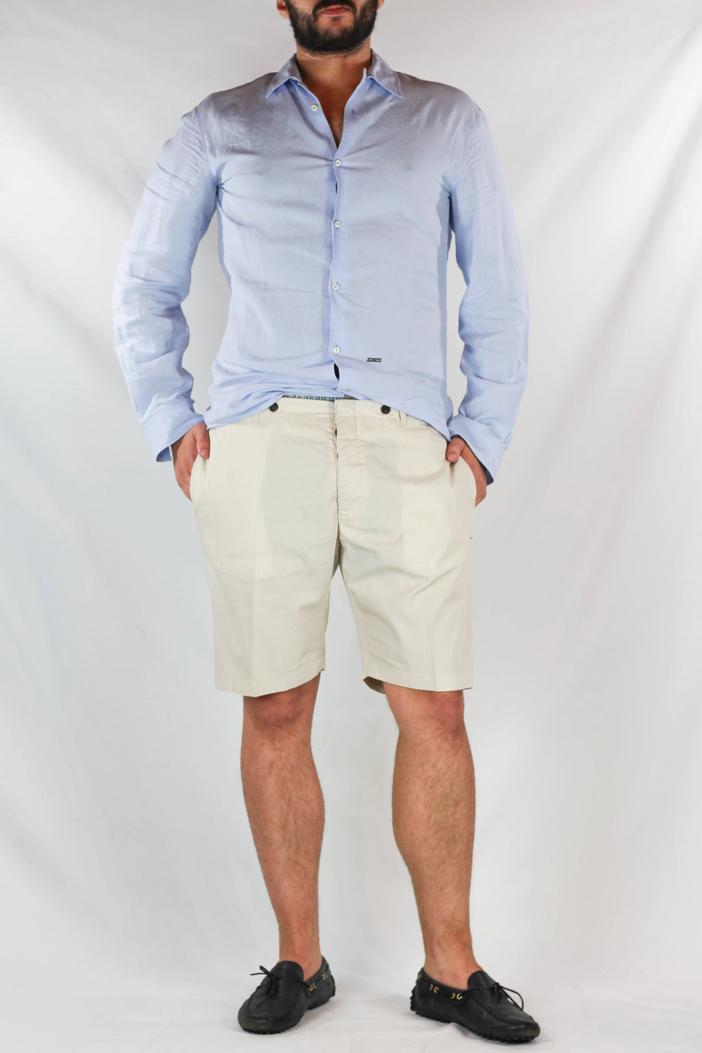 Cotton Tailored Bermuda Shorts