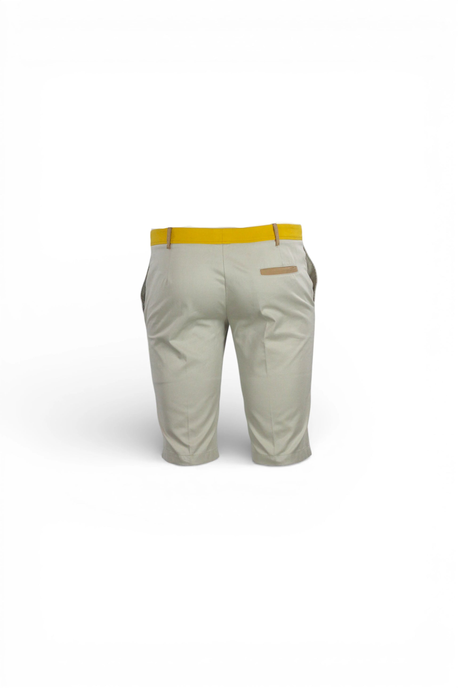 Beige Cotton Bermuda Shorts