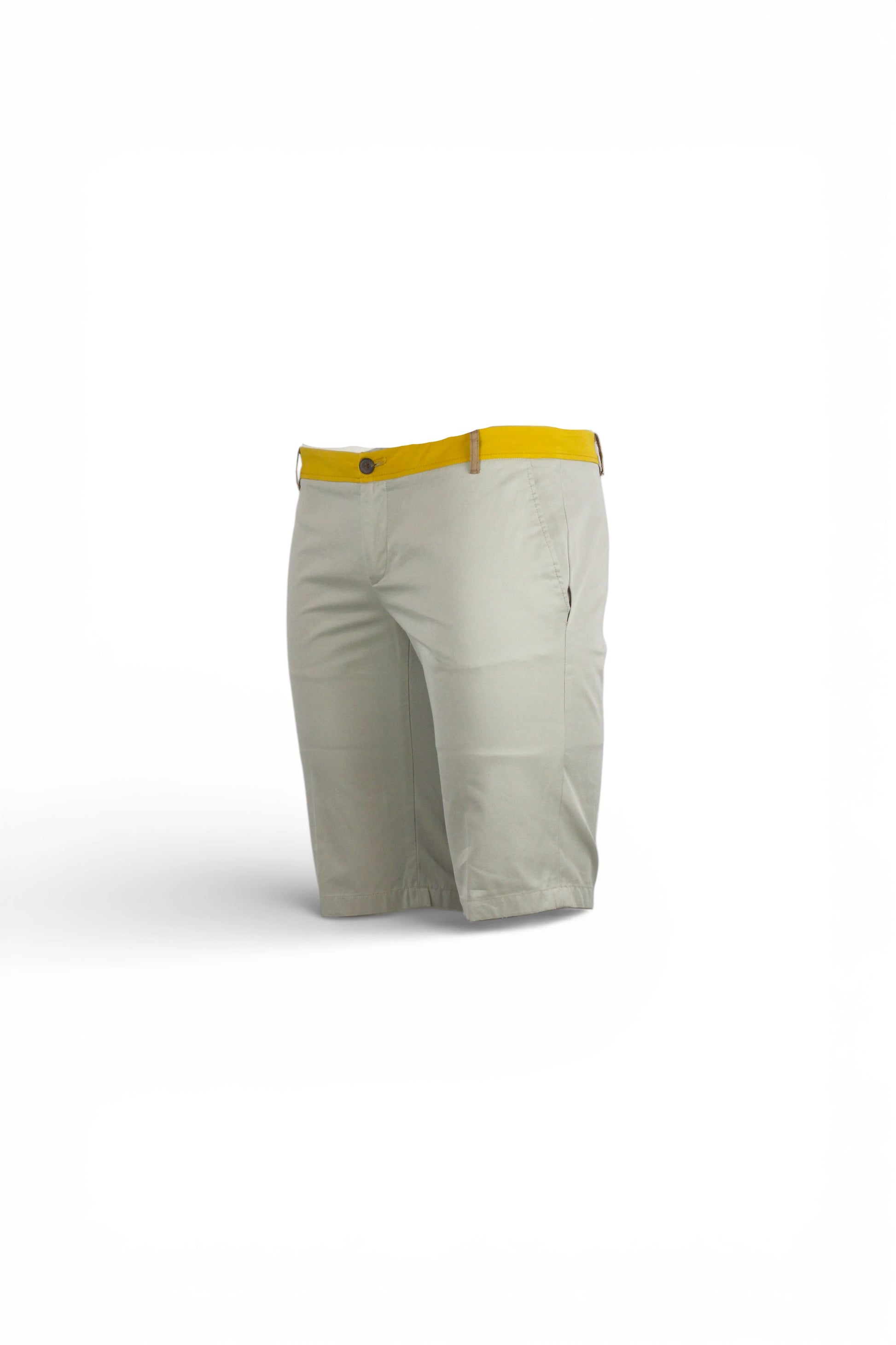 Beige Cotton Bermuda Shorts