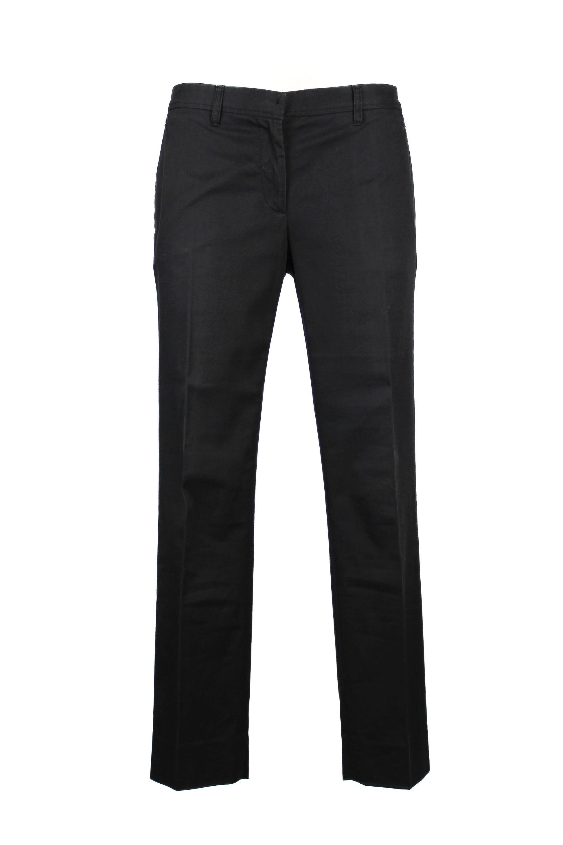 Black Slim-Fit Chino Trousers in Stretch Cotton