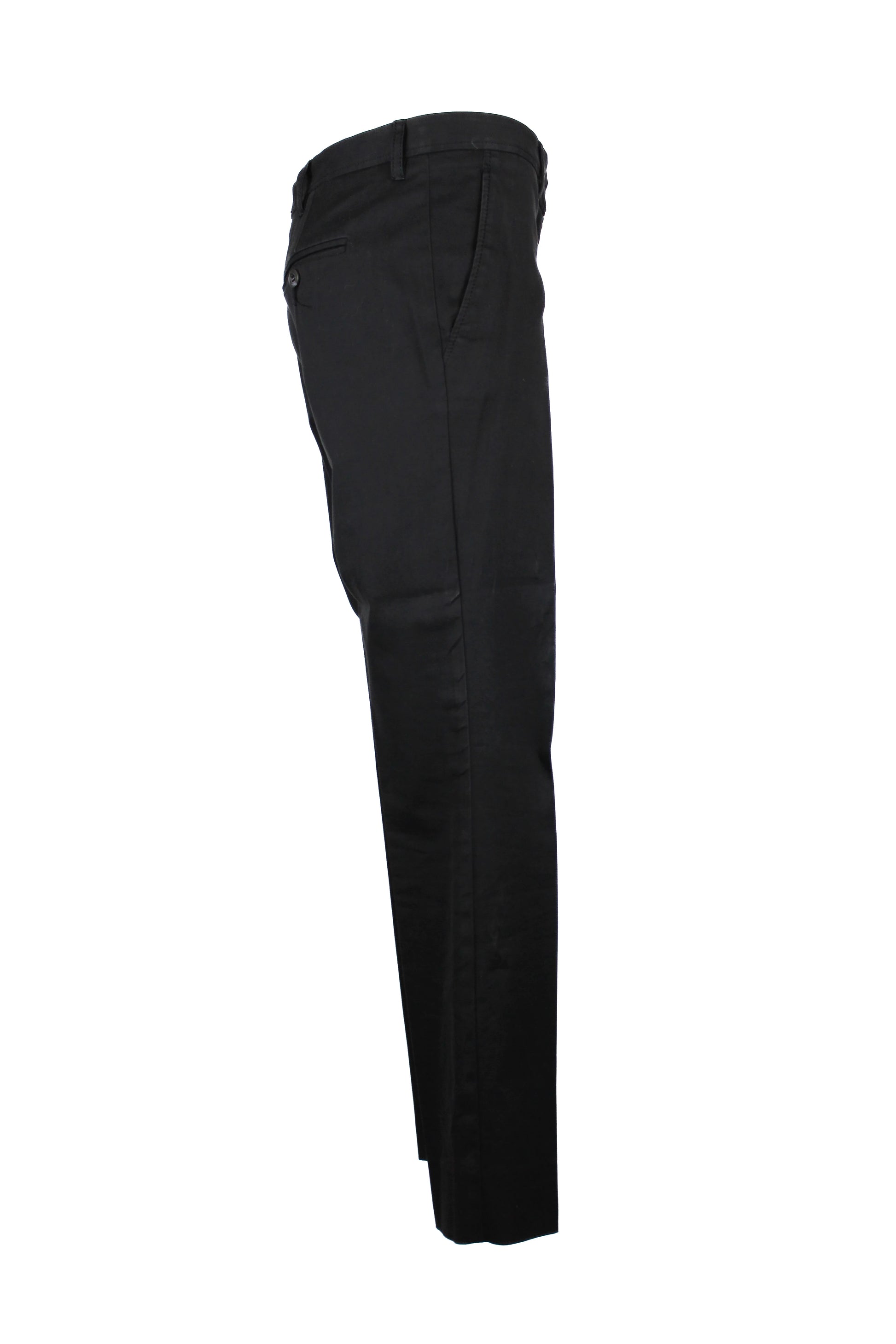 Black Slim-Fit Chino Trousers in Stretch Cotton