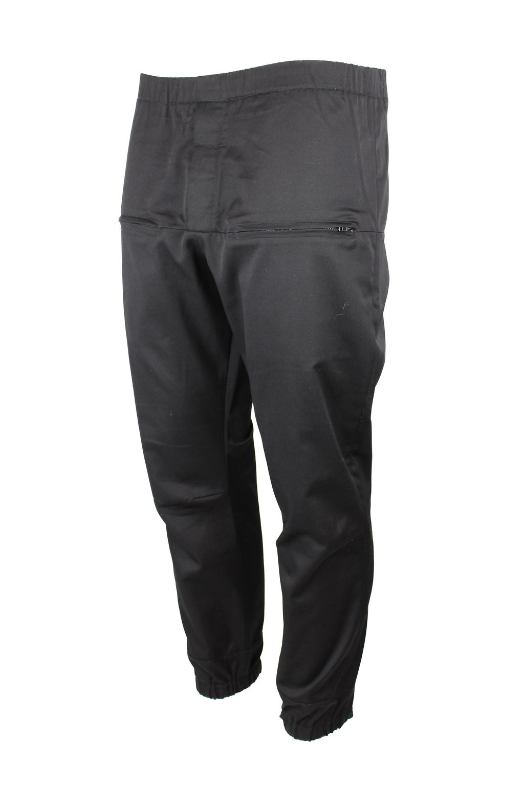 Black Jogger Trousers with Elastic Waist and Cuffs FW2007