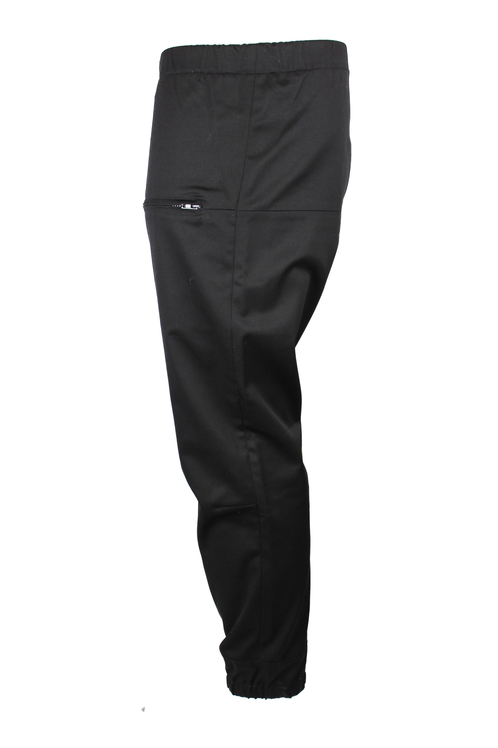Black Jogger Trousers with Elastic Waist and Cuffs FW2007