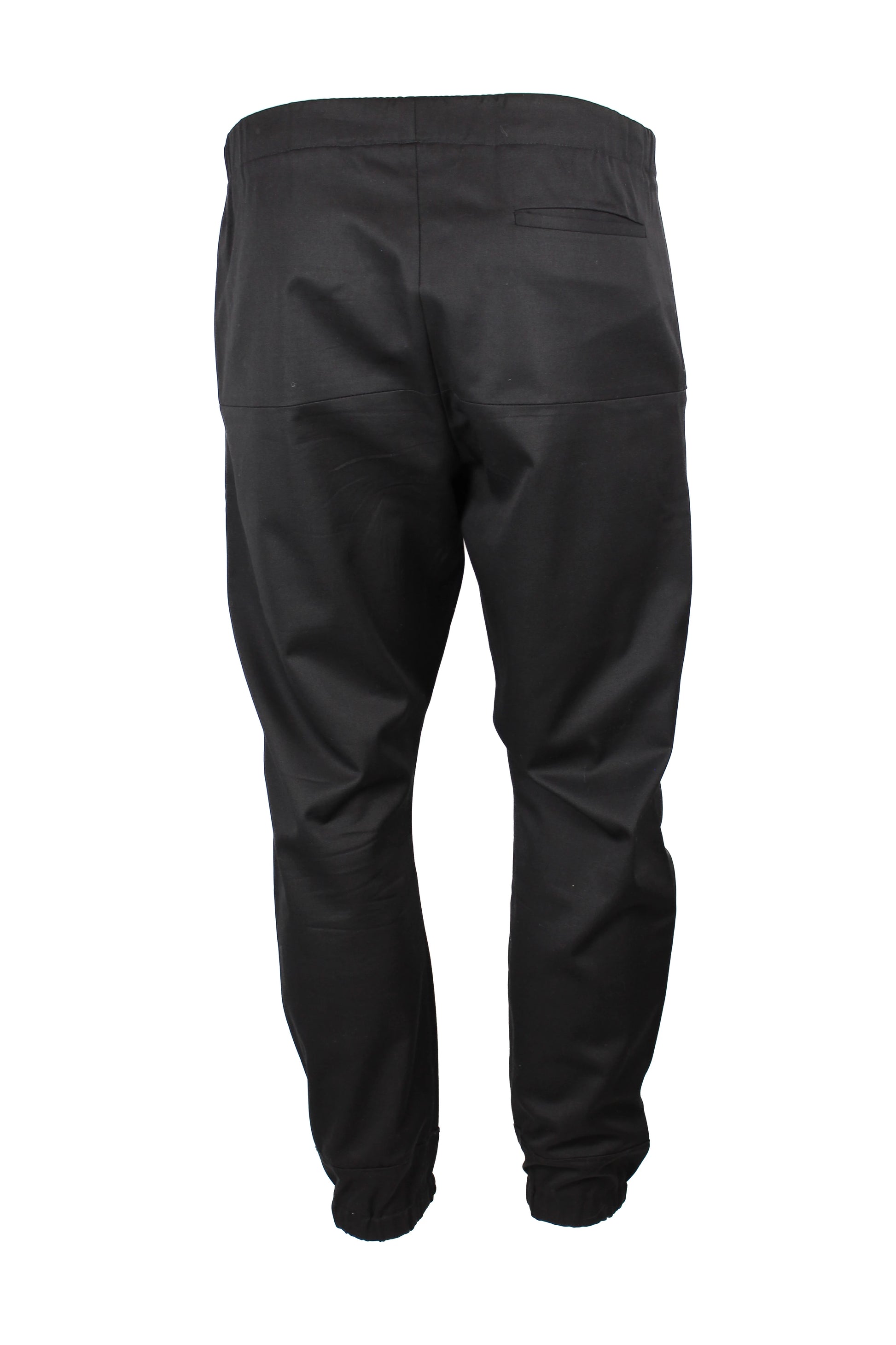 Black Jogger Trousers with Elastic Waist and Cuffs FW2007