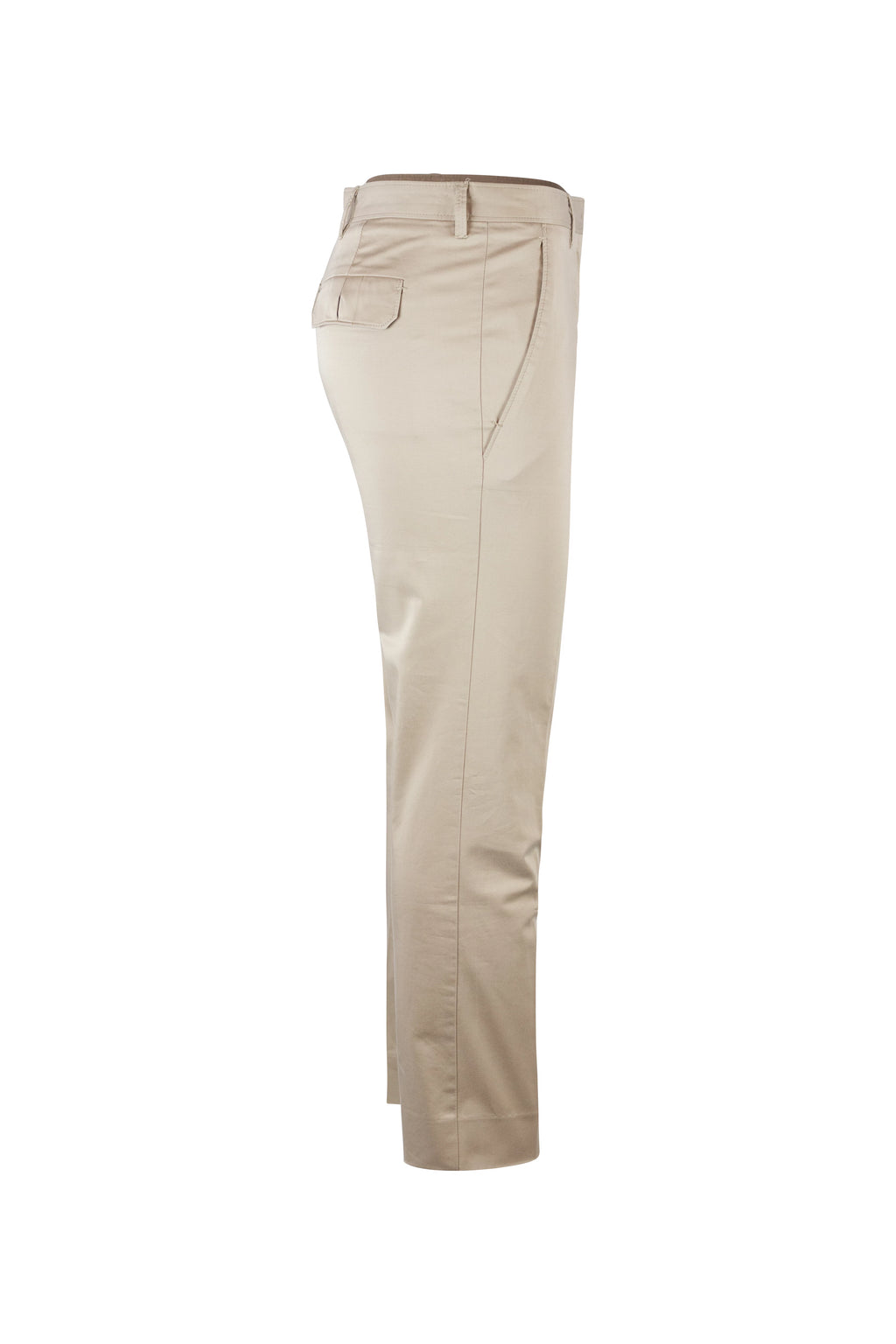 Pantaloni chino beige in cotone con gamba stretta