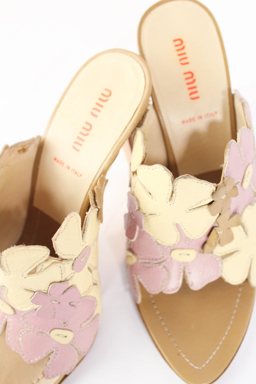Flower decorated mules