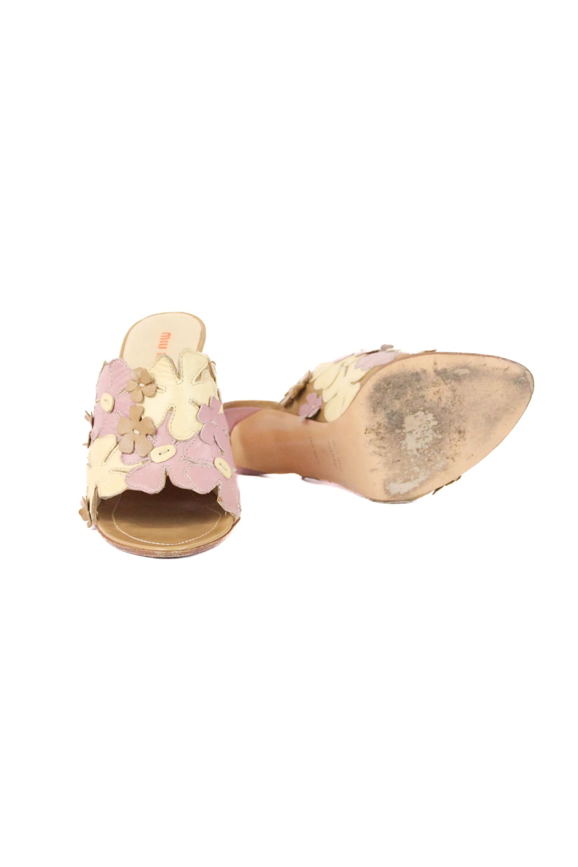 Flower decorated mules