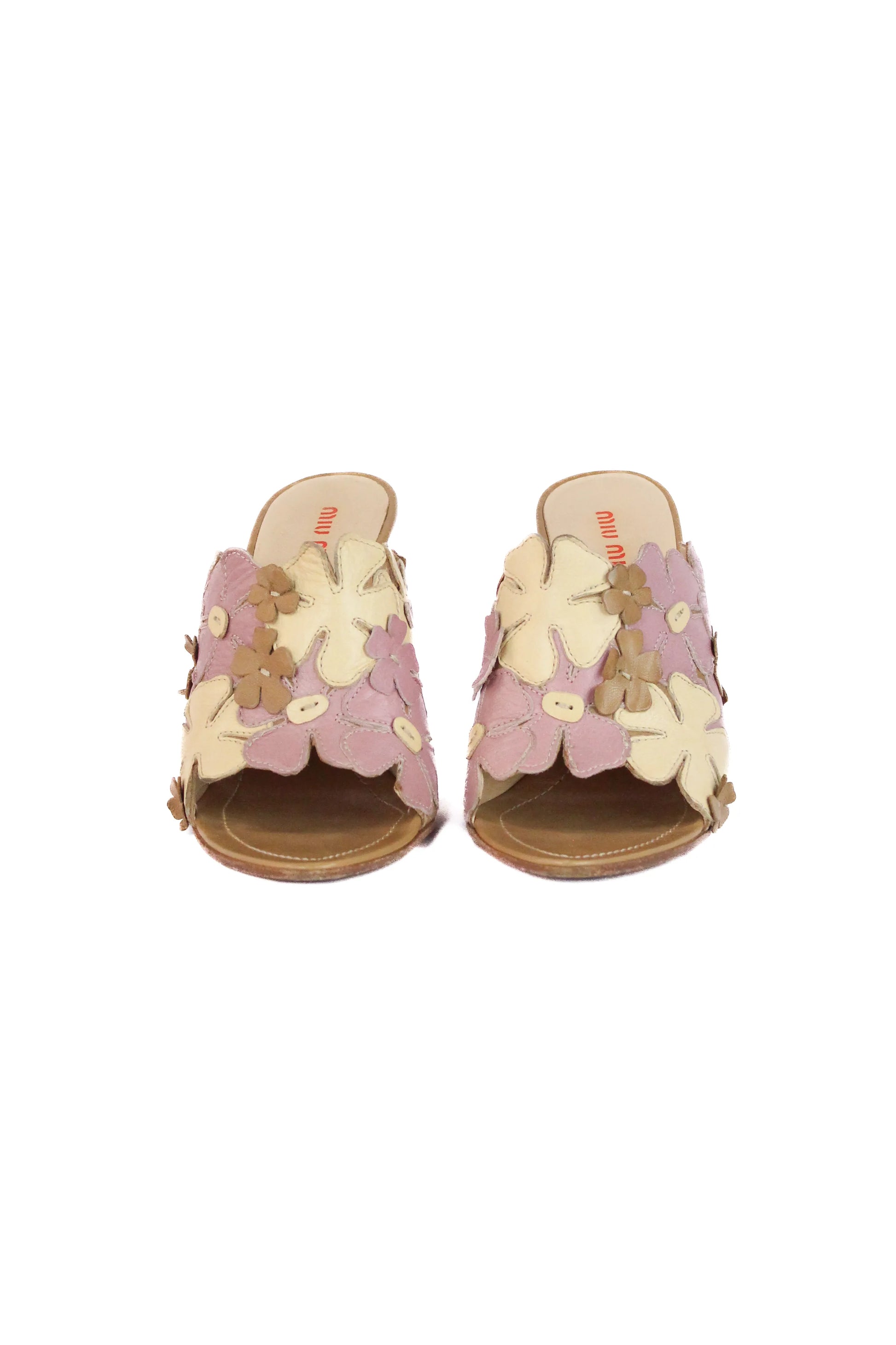 Flower decorated mules