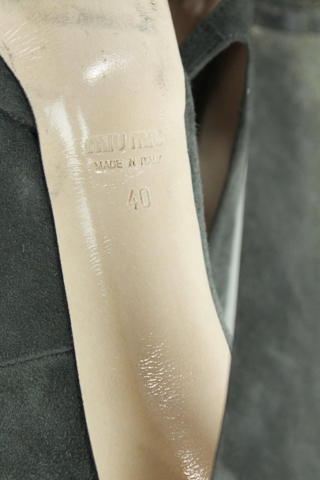 Grey Suede Mary Jane Heels