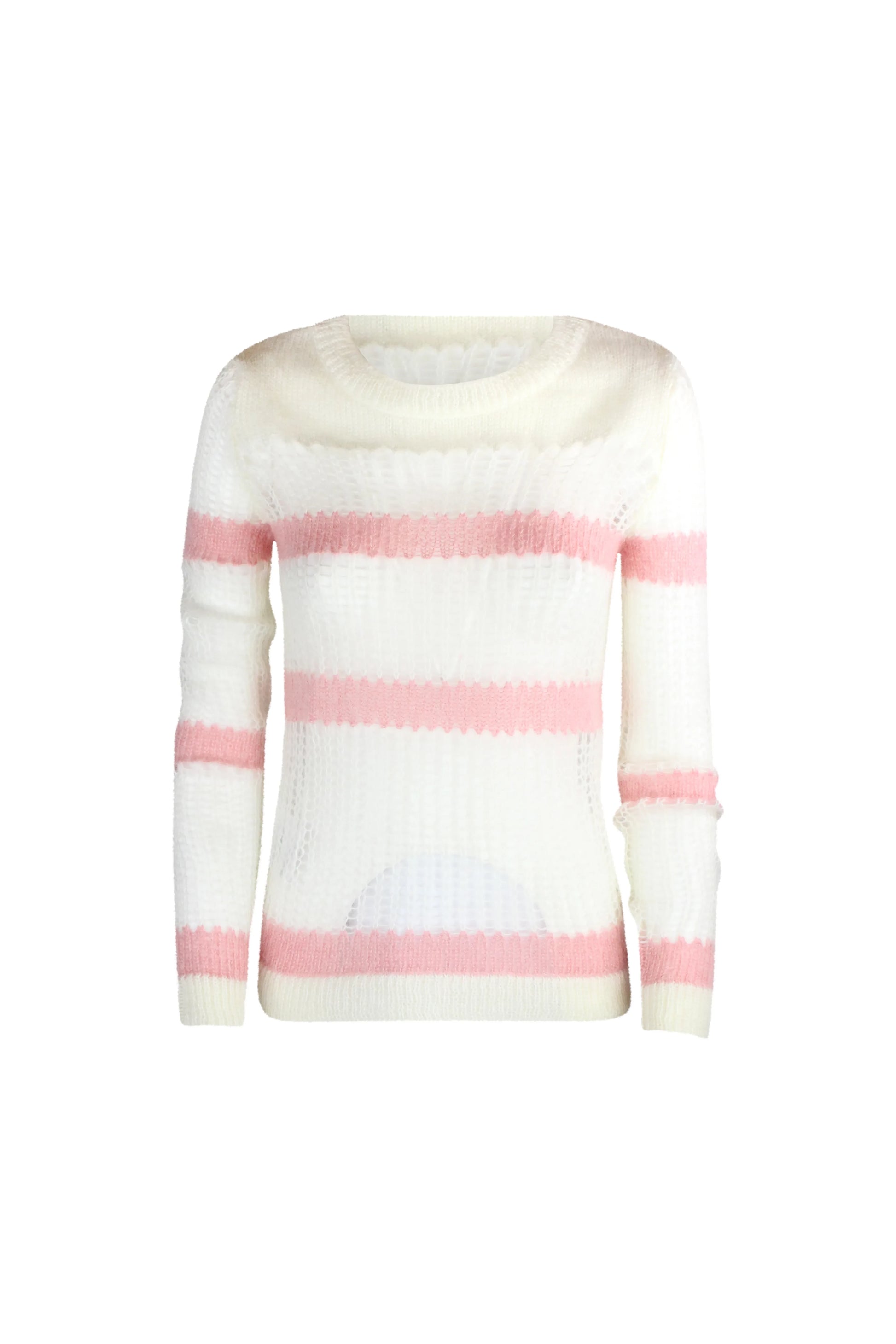 Striped pink loose sweater