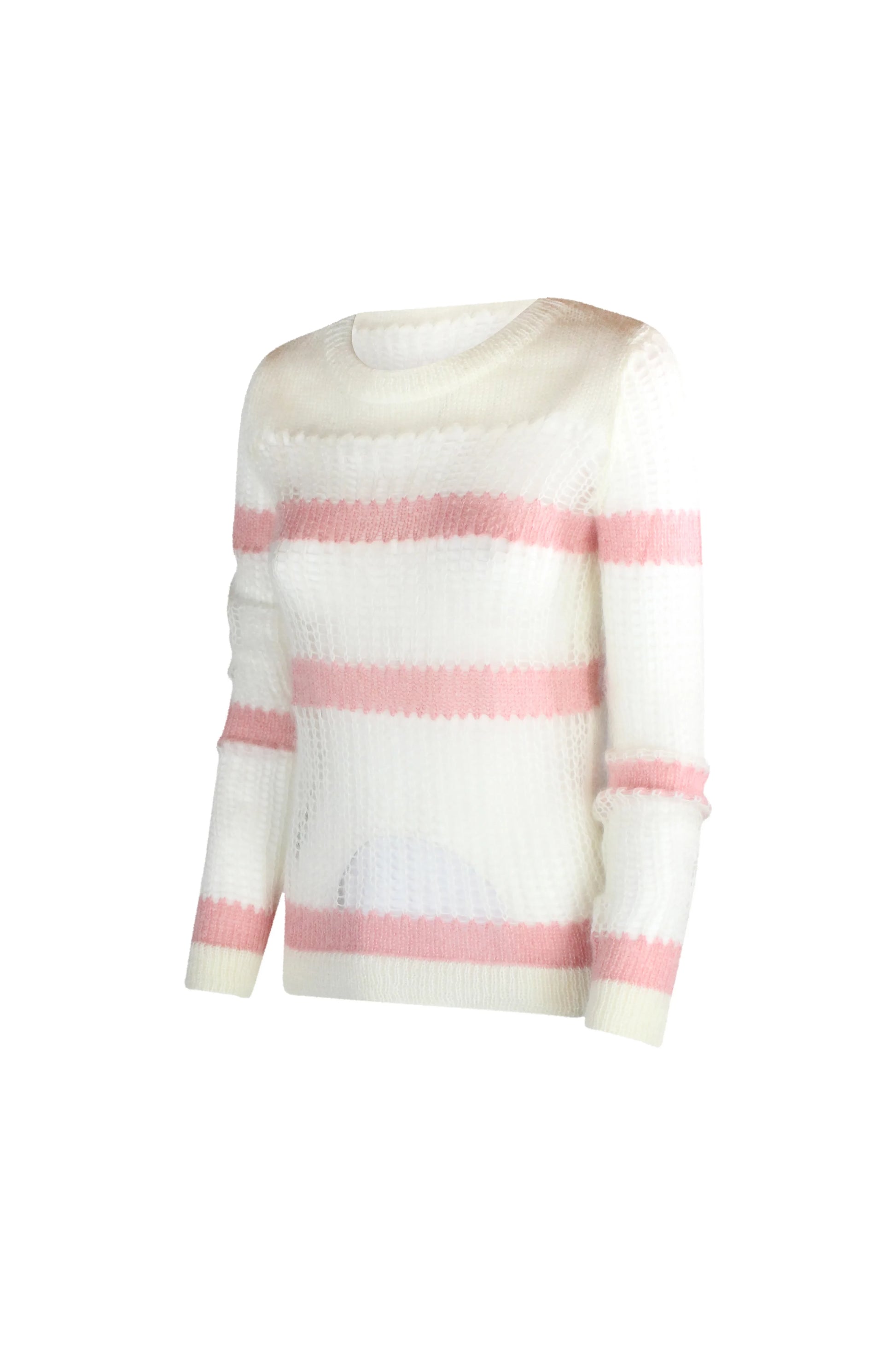 Striped pink loose sweater