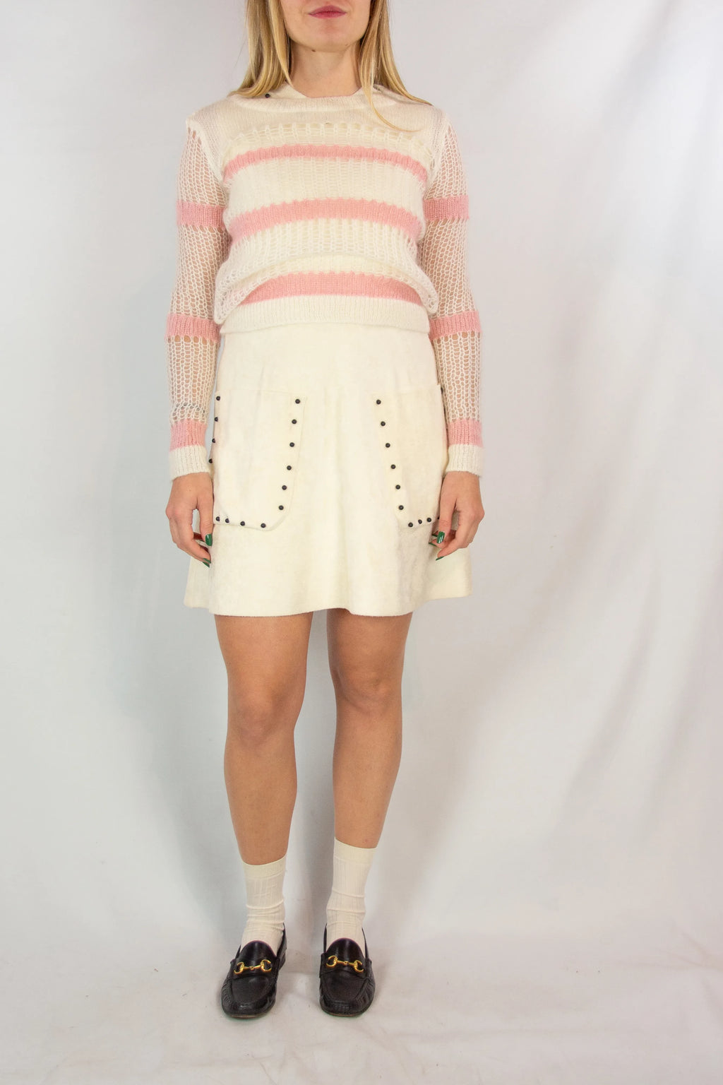 Striped pink loose sweater